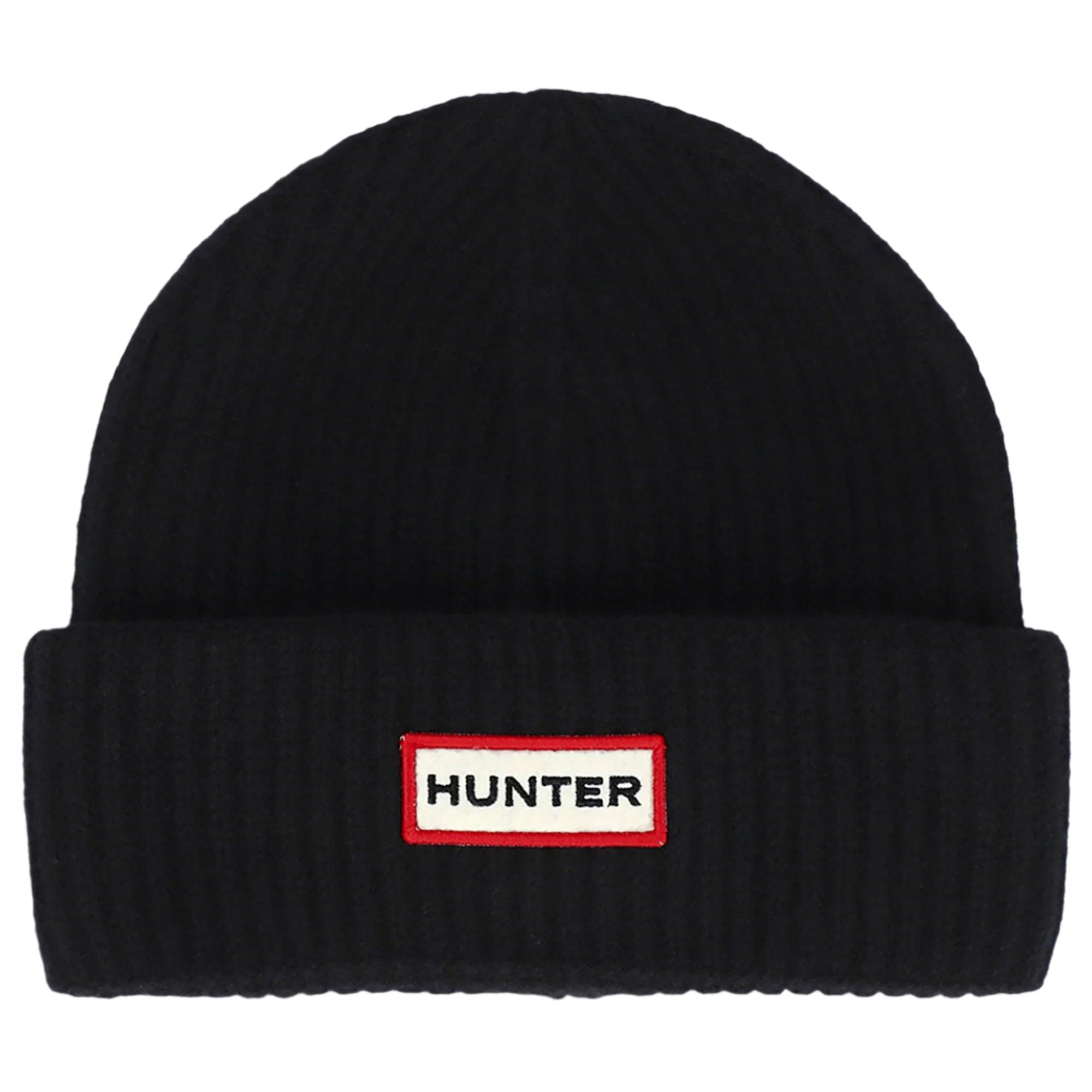 Product image 1 of 2 of Hunter Fachfin Ribbed Wool Beanie - Hunter Black