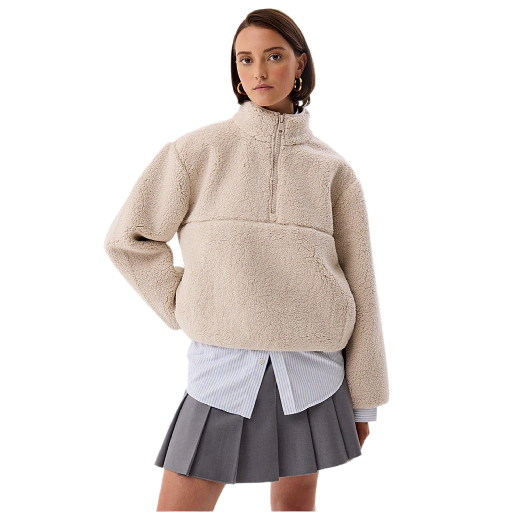 Product image 1 of 4 of Hunter Women's Fia Borg Half Zip Fleece Jacket - Moonbeam