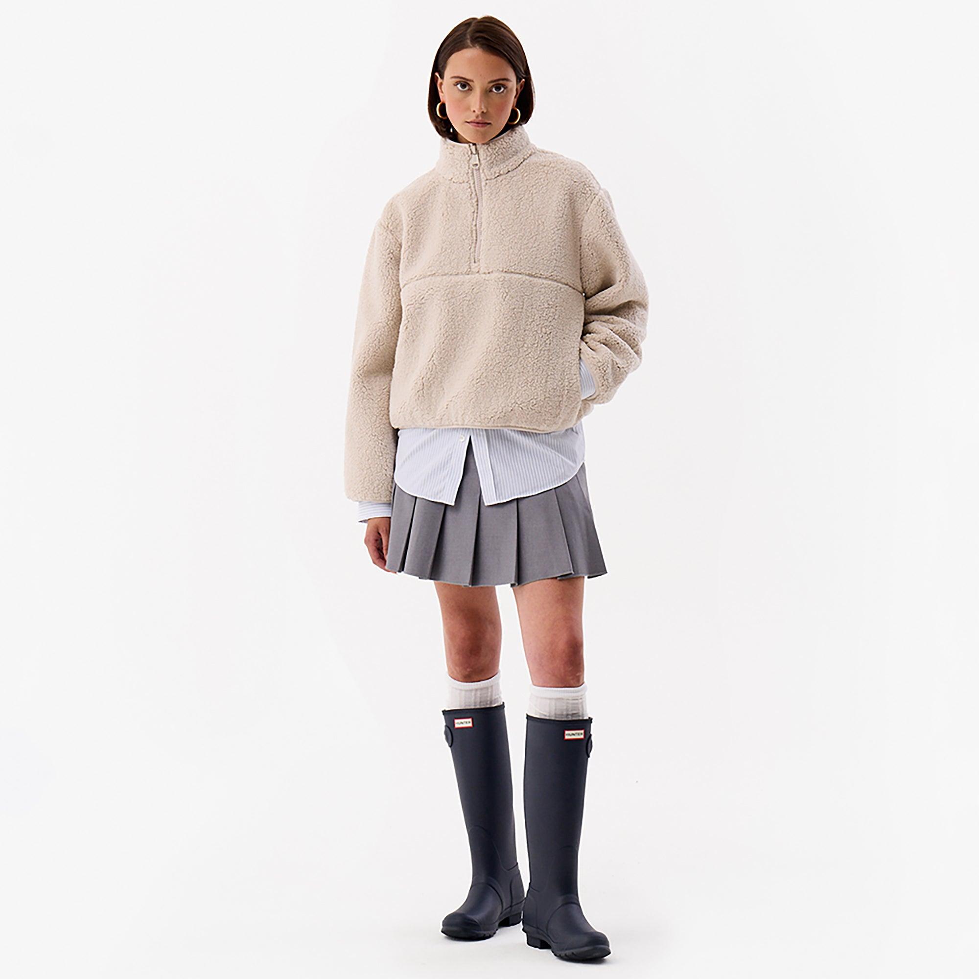 Product image 2 of 4 of Hunter Women's Fia Borg Half Zip Fleece Jacket - Moonbeam