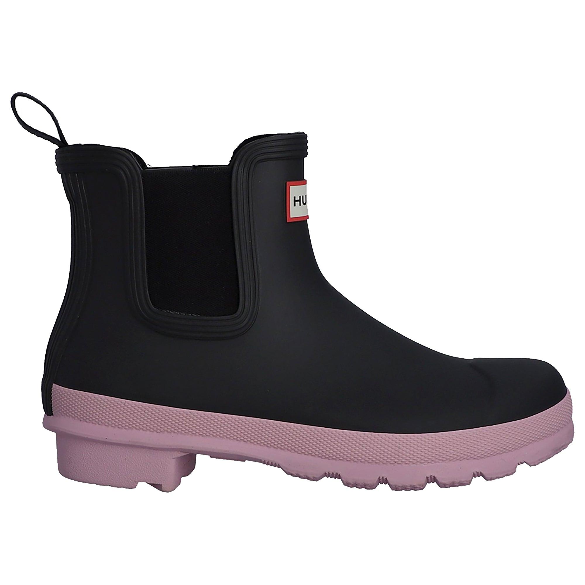 Product image 1 of 2 of Hunter Women's Original Chelsea Boots - Black/Pink/Nectar
