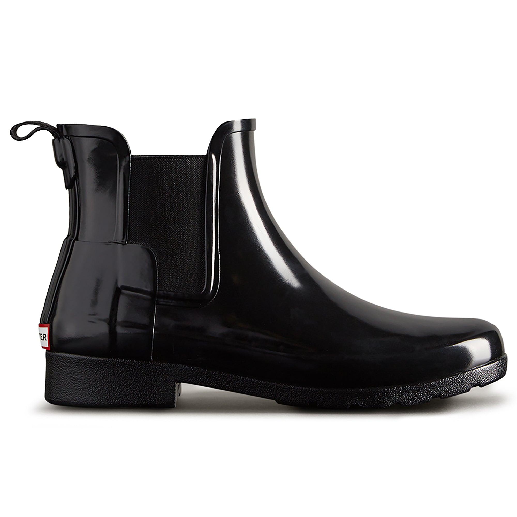Product image 1 of 4 of Hunter Women's Refined Gloss Slim Fit Chelsea Boots - Black