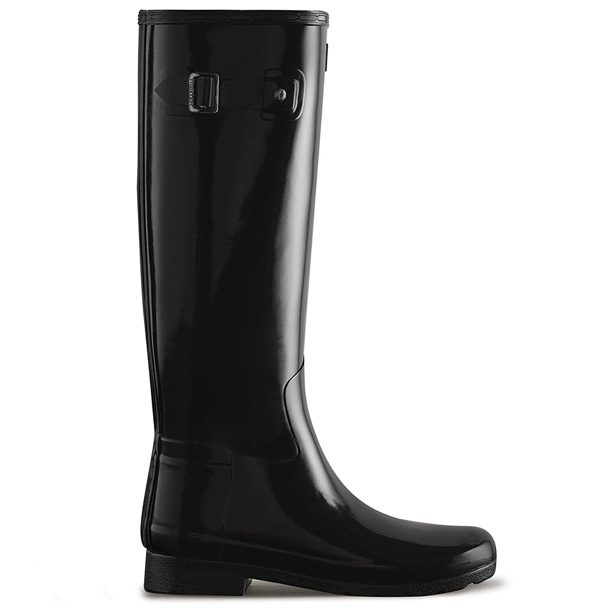 Product image 1 of 4 of Hunter Women's Refined Slim Fit Tall Gloss Wellington Boots - Black