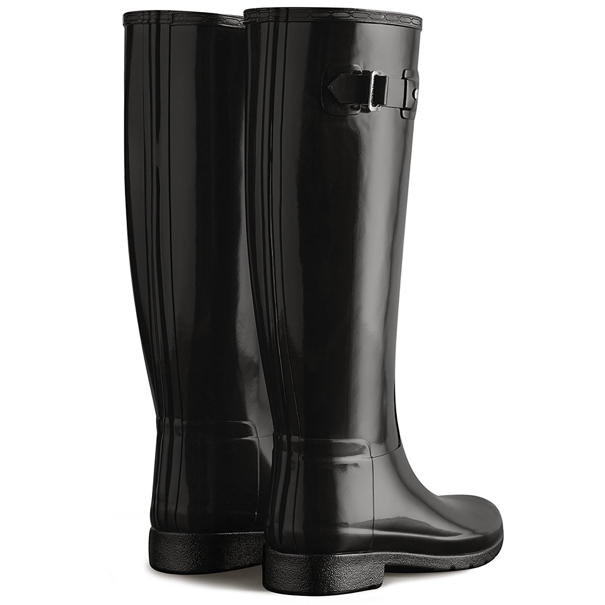 Product image 3 of 4 of Hunter Women's Refined Slim Fit Tall Gloss Wellington Boots - Black
