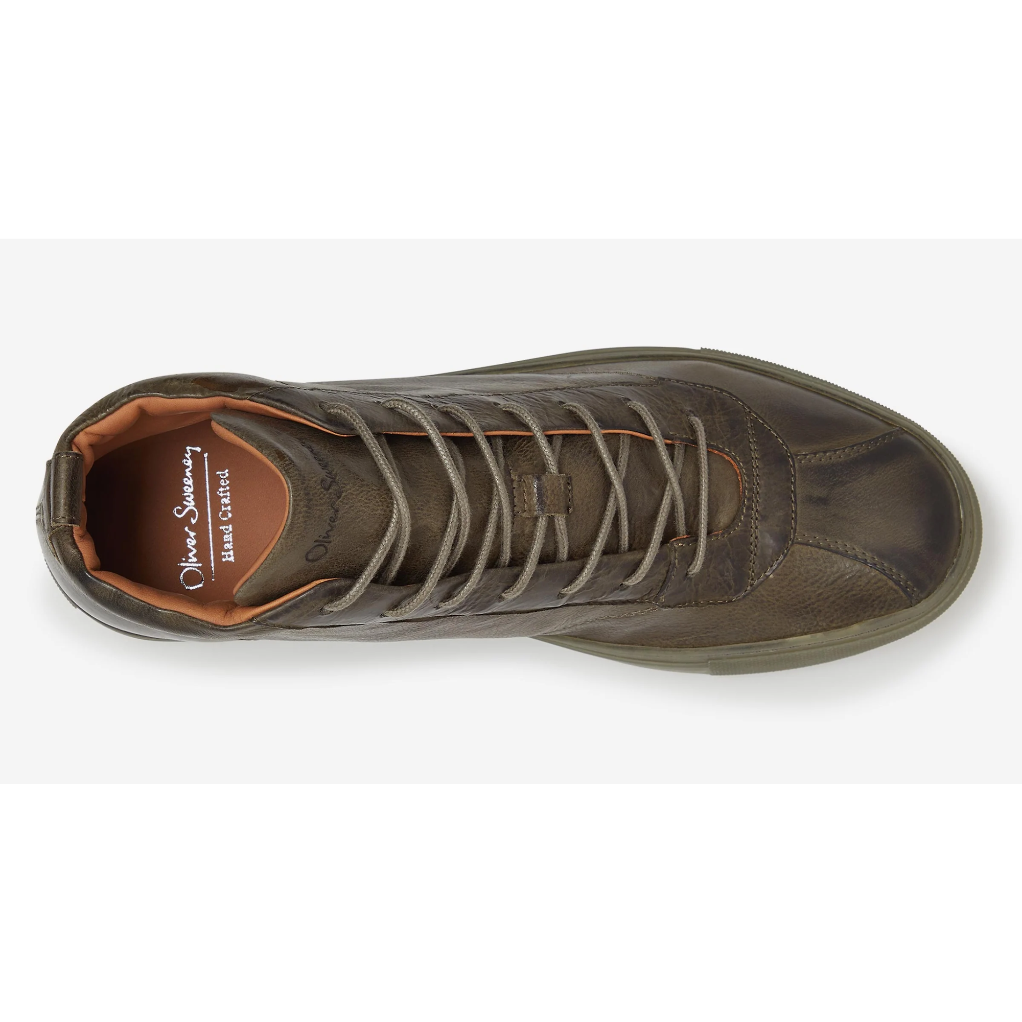 Product image 3 of 4 of Oliver Sweeney Men's Defeza Leather Retro Trainers - Khaki