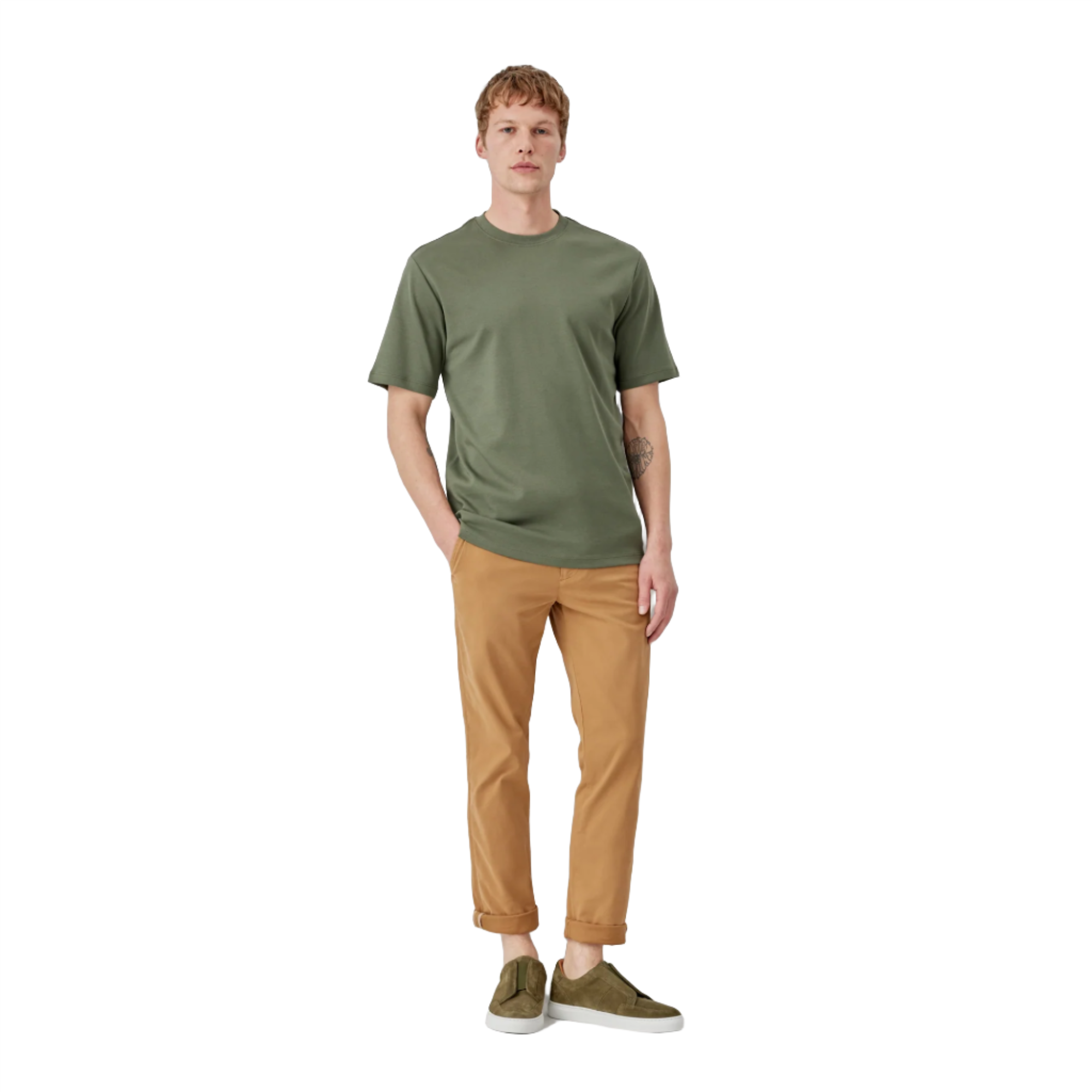 Product image 5 of 6 of Oliver Sweeney Men's Palmela Jersey Cotton T-Shirt - Khaki