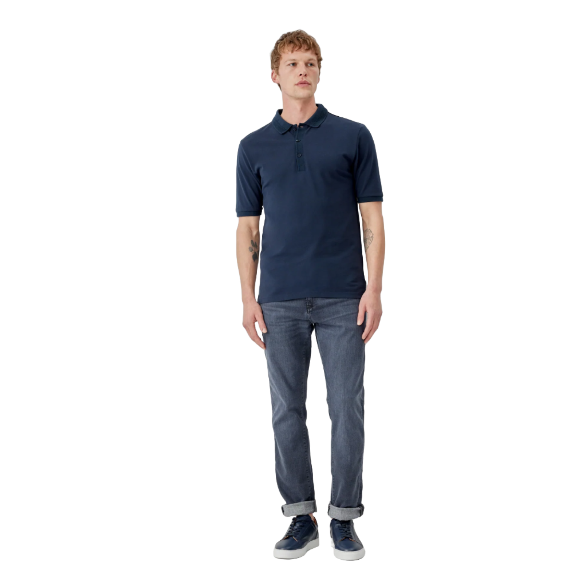 Product image 5 of 5 of Oliver Sweeney Men's Tralee Cotton Polo T-Shirt - Navy