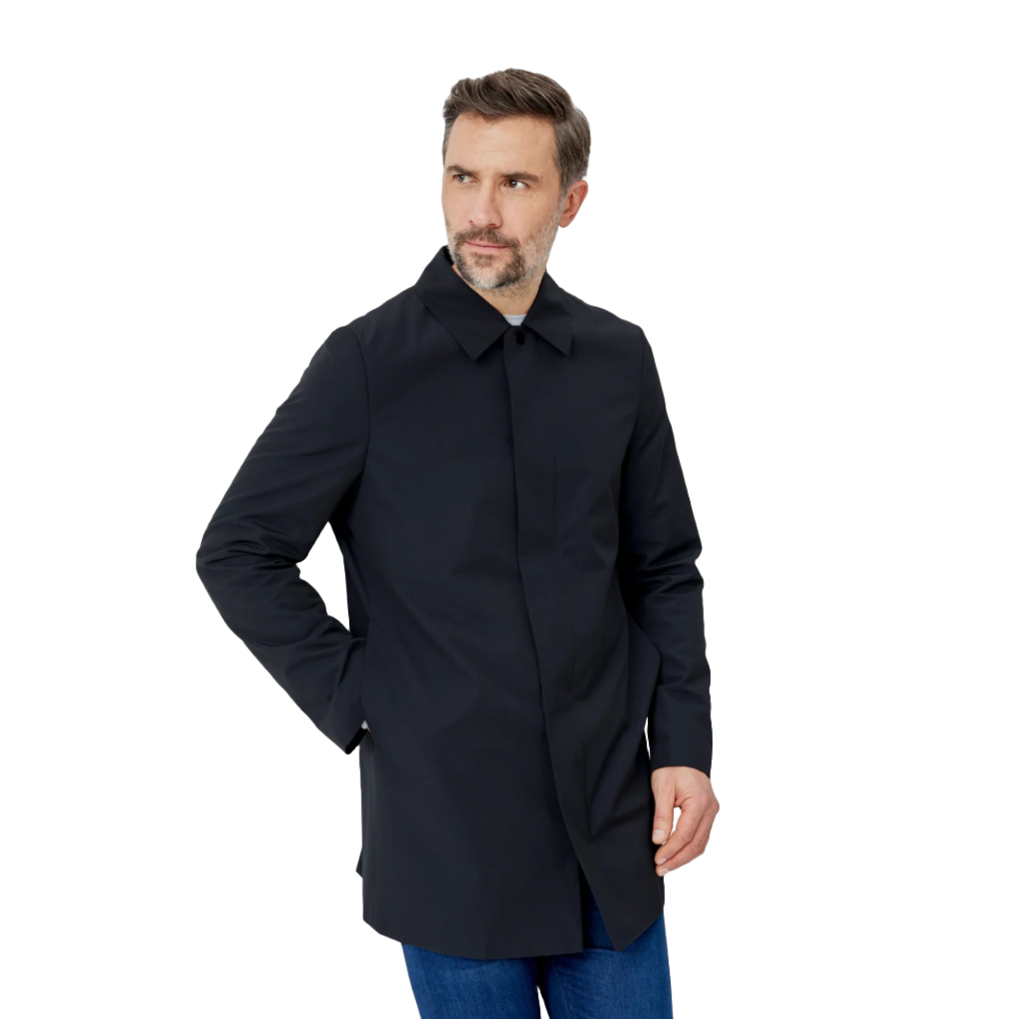 Product image 4 of 7 of Oliver Sweeney Men's Huntingfield Showerproof Mac - Navy