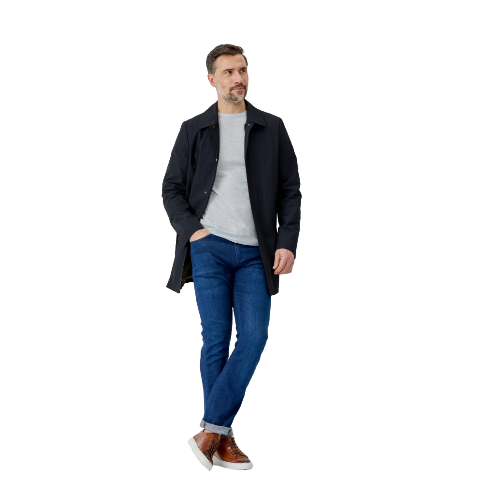 Product image 6 of 7 of Oliver Sweeney Men's Huntingfield Showerproof Mac - Navy