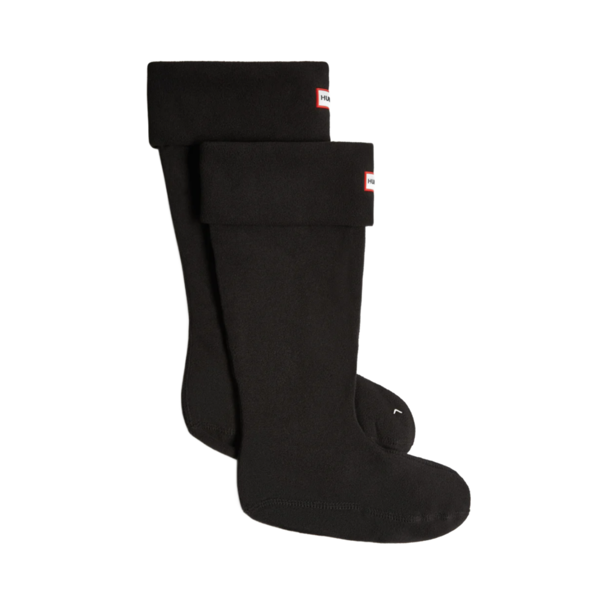 Product image 1 of 3 of Hunter Recycled Fleece Cuff Tall Boot Socks - Black