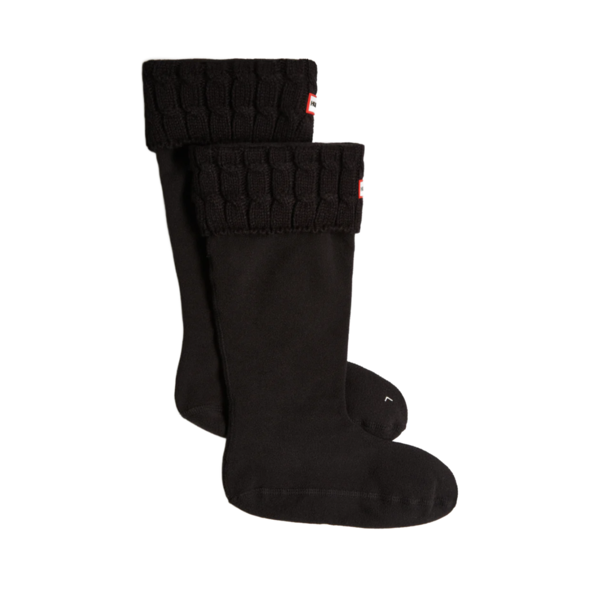 Product image 1 of 3 of Hunter Recycled 6 Stitch Cable Cuff Tall Boot Socks - Black