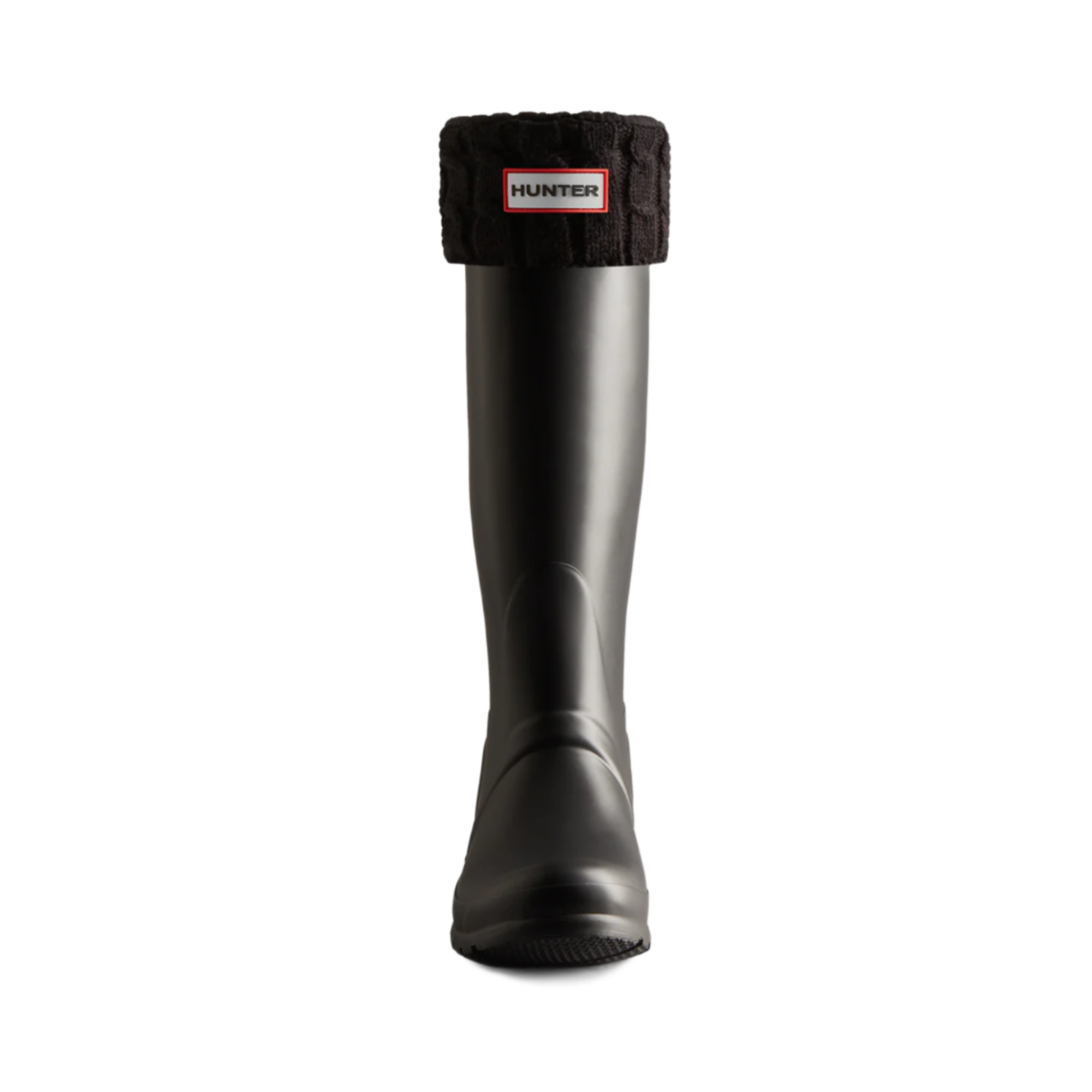 Product image 2 of 3 of Hunter Recycled 6 Stitch Cable Cuff Tall Boot Socks - Black