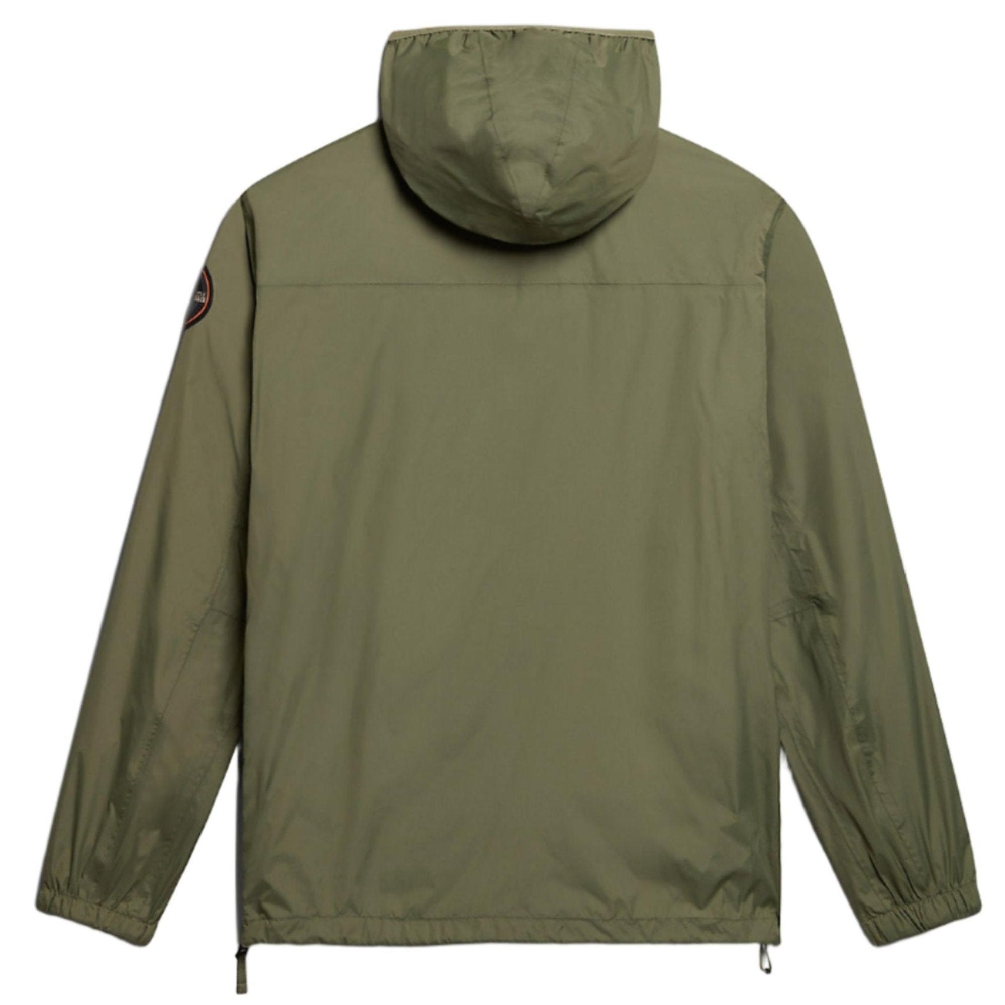 Napapijri Rainforest Ripstop Anorak Jacket - Green Lichen