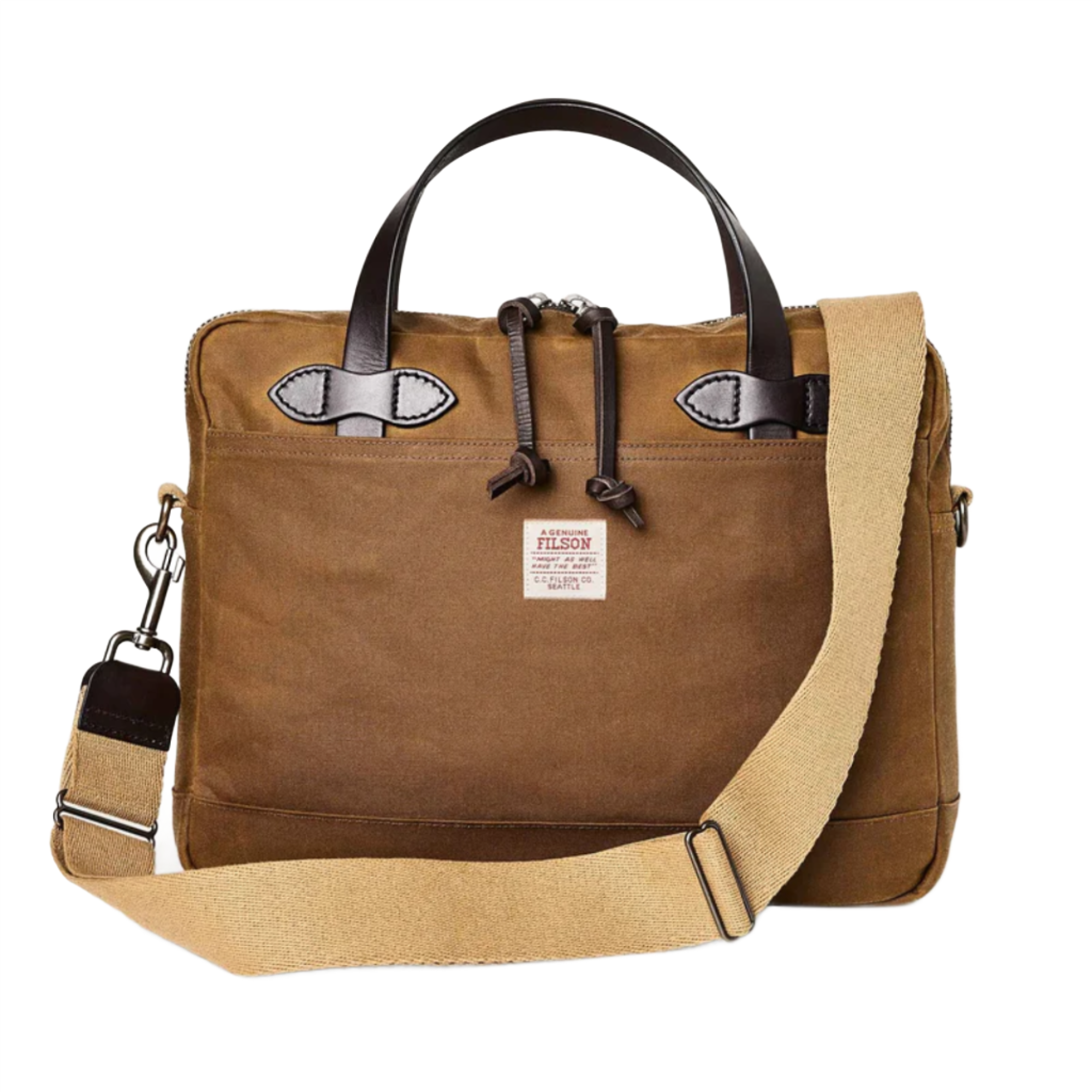 Product image 1 of 4 of Filson Tin Cloth Compact Briefcase - Dark Tan