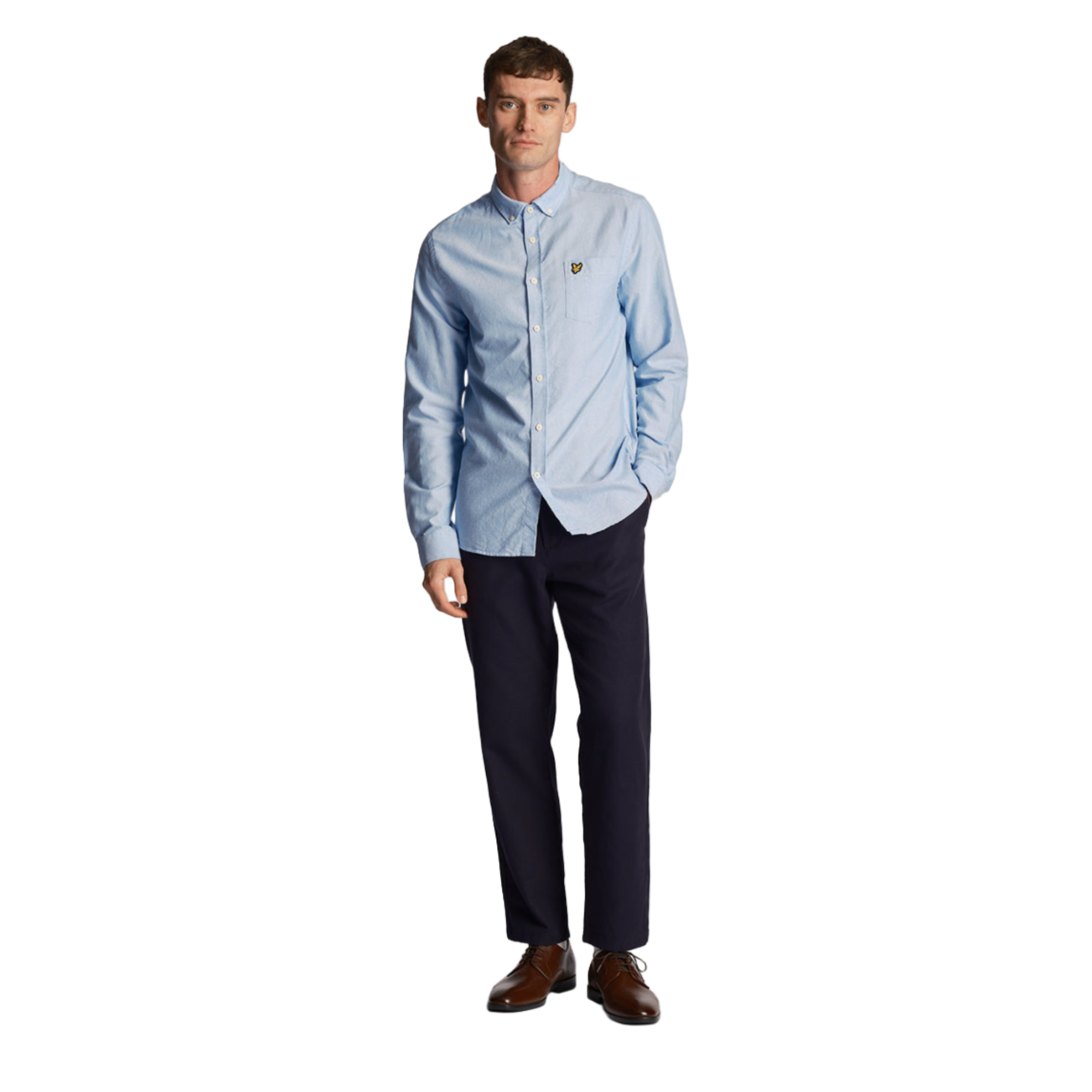 Product image 3 of 5 of Lyle & Scott Men's Lightweight Oxford Shirt - Riviera