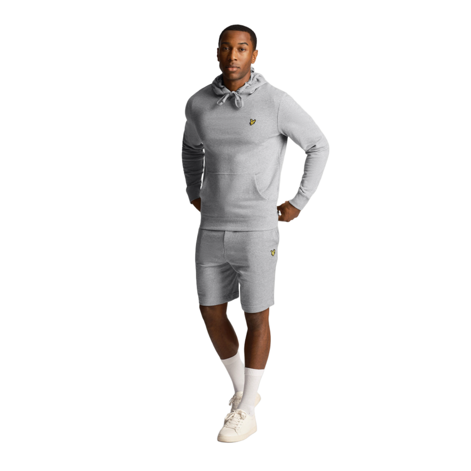 Product image 2 of 5 of Lyle & Scott Men's Pullover Hoodie - Mid Grey Marl
