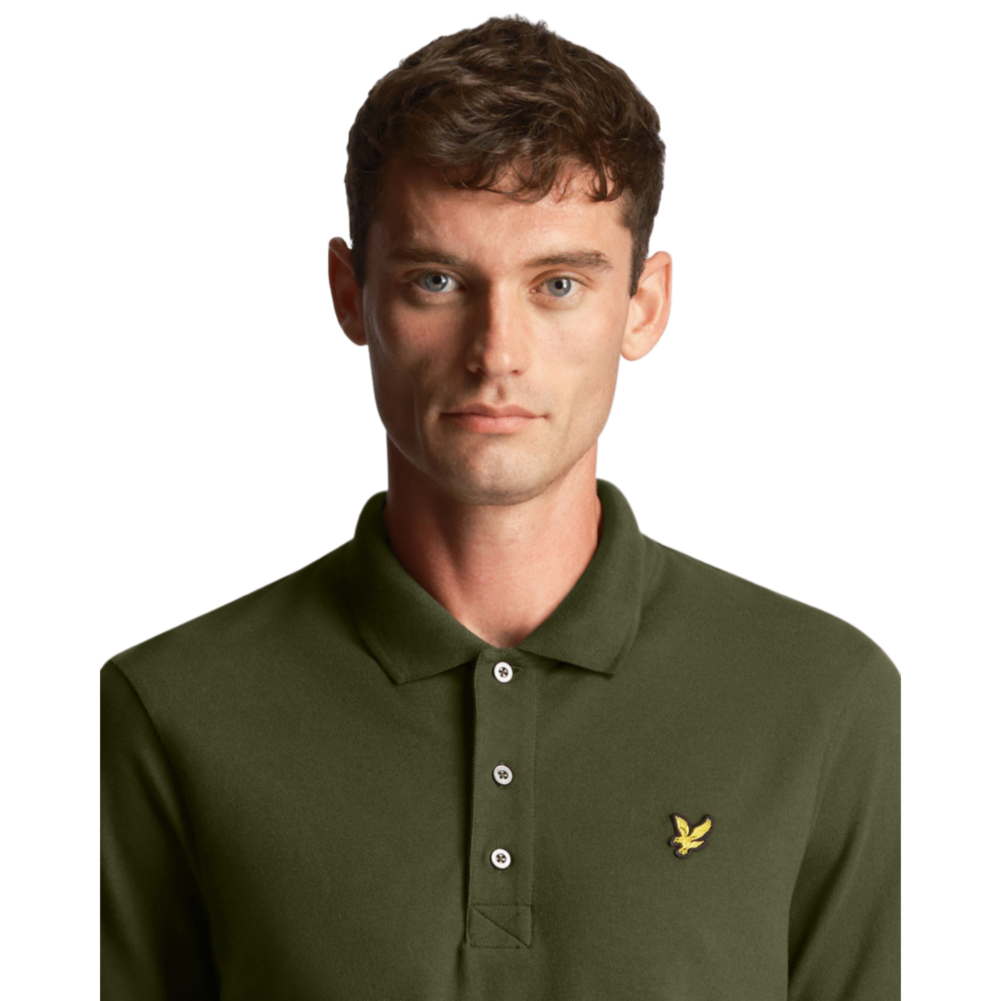 Product image 3 of 4 of Lyle & Scott Men's Essential Plain Polo Shirt - Olive