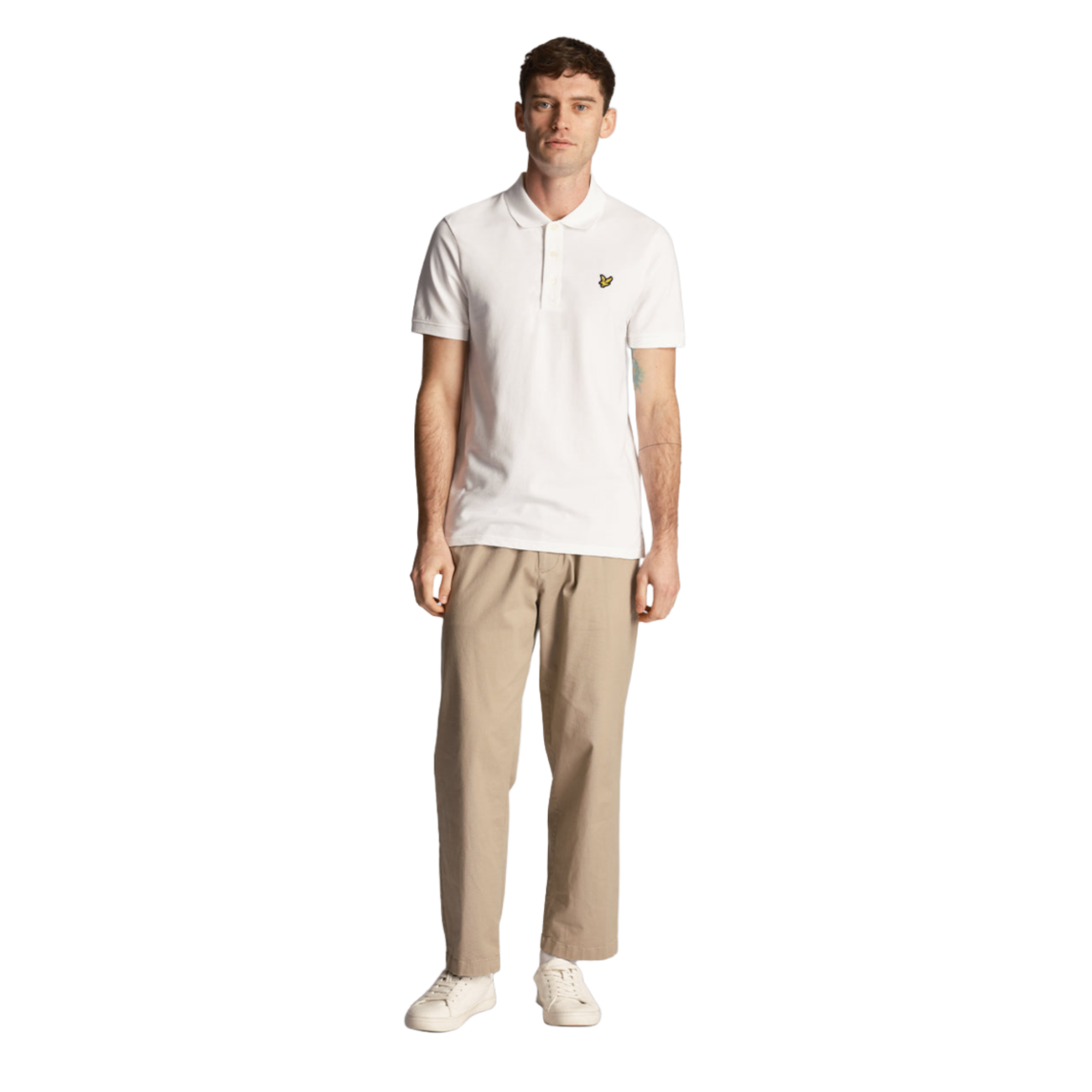 Product image 3 of 5 of Lyle & Scott Men's Essential Plain Polo Shirt - White