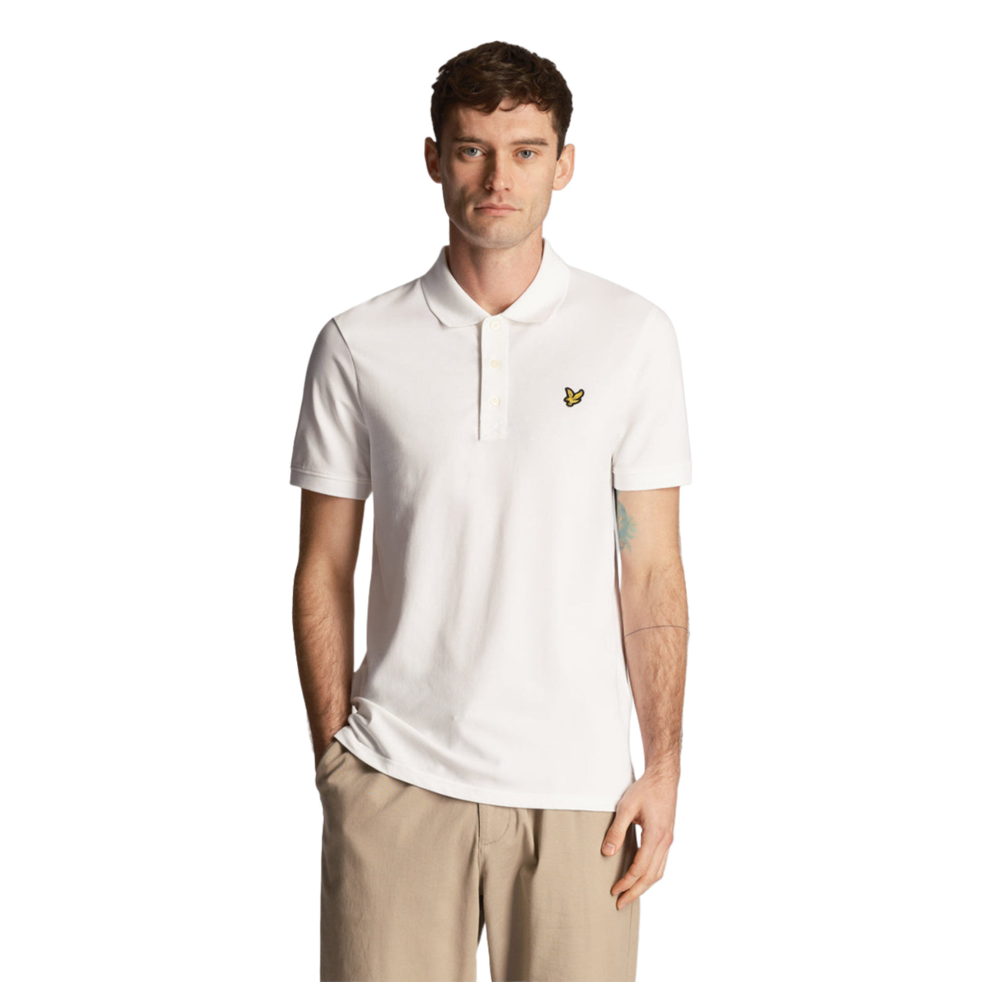 Product image 1 of 5 of Lyle & Scott Men's Essential Plain Polo Shirt - White