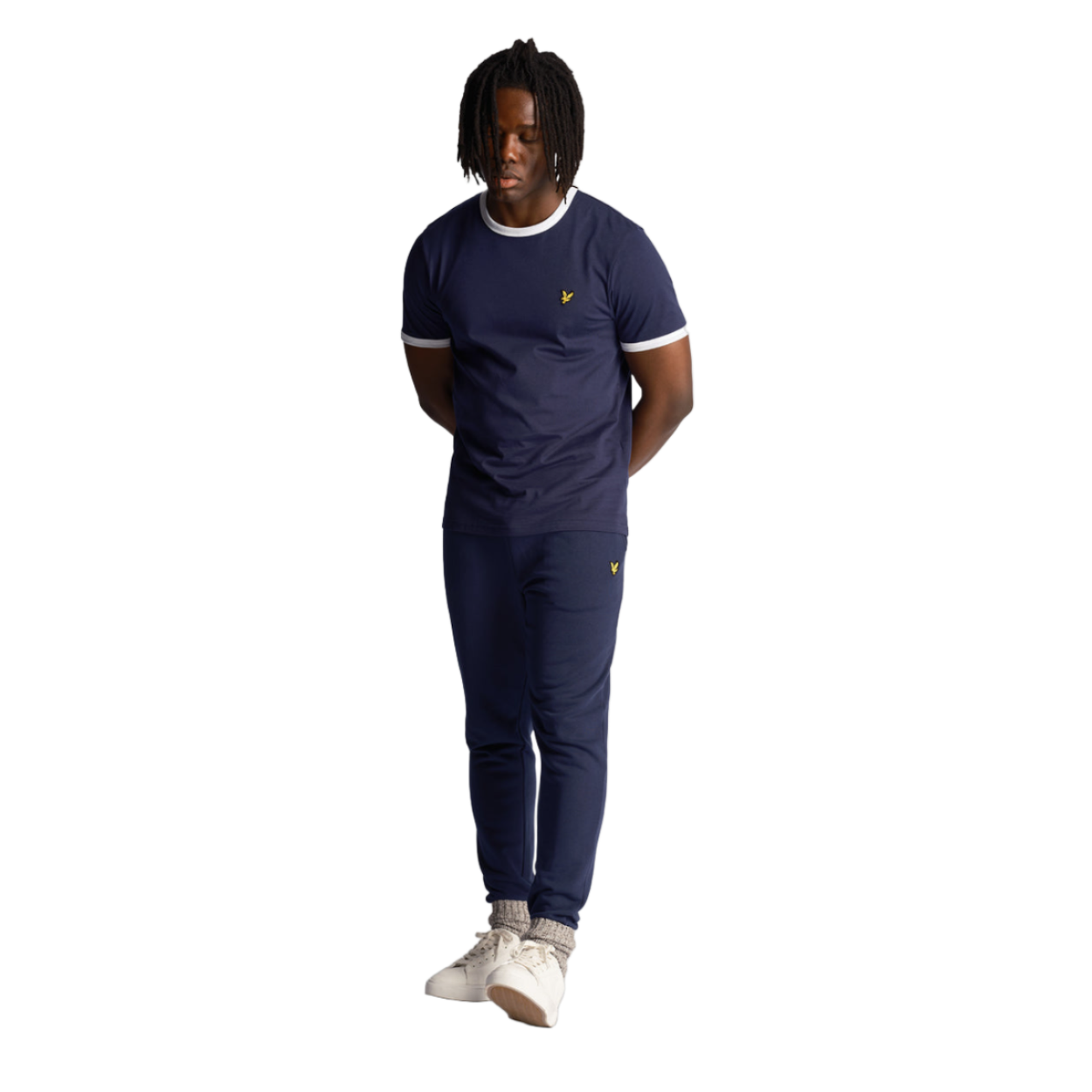 Product image 3 of 5 of Lyle & Scott Men's Ringer T-Shirt - Navy/White