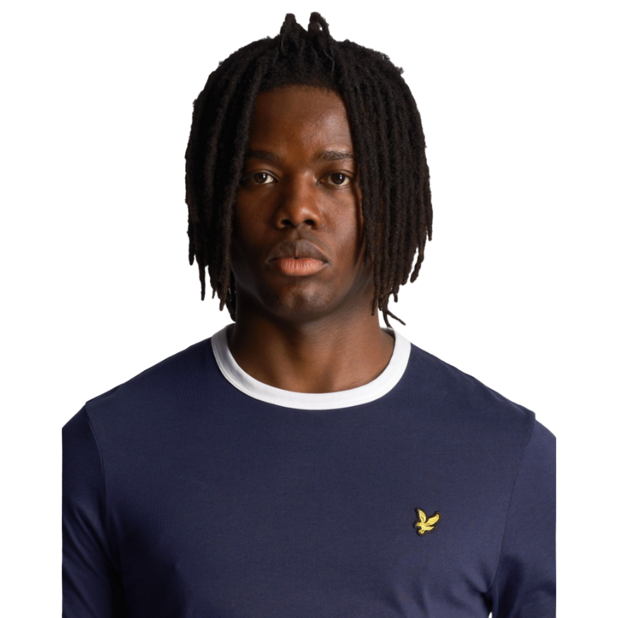 Product image 4 of 5 of Lyle & Scott Men's Ringer T-Shirt - Navy/White