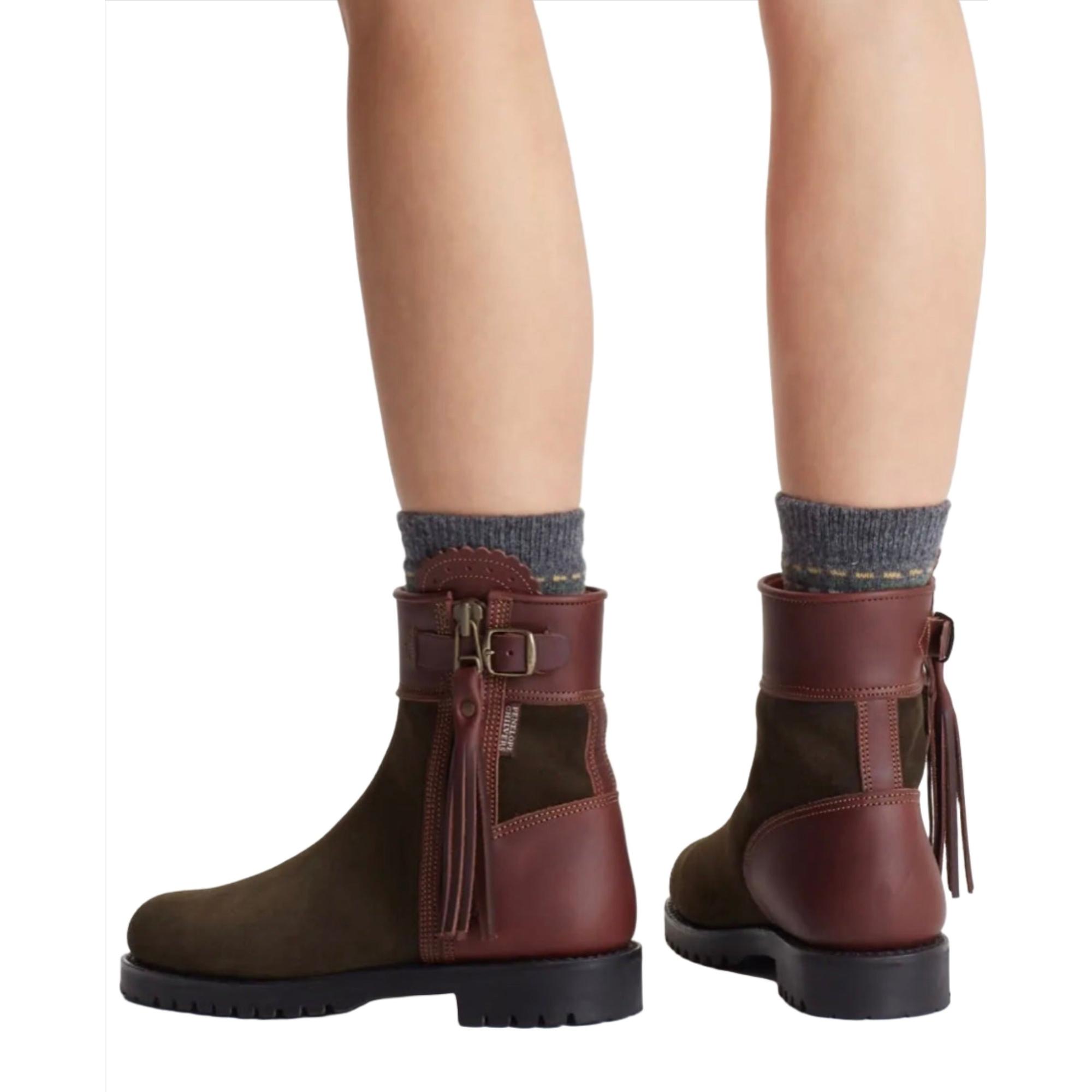 Product image 4 of 5 of Penelope Chilvers Women's Inclement Cropped Tassel Boots - Seaweed/Conker