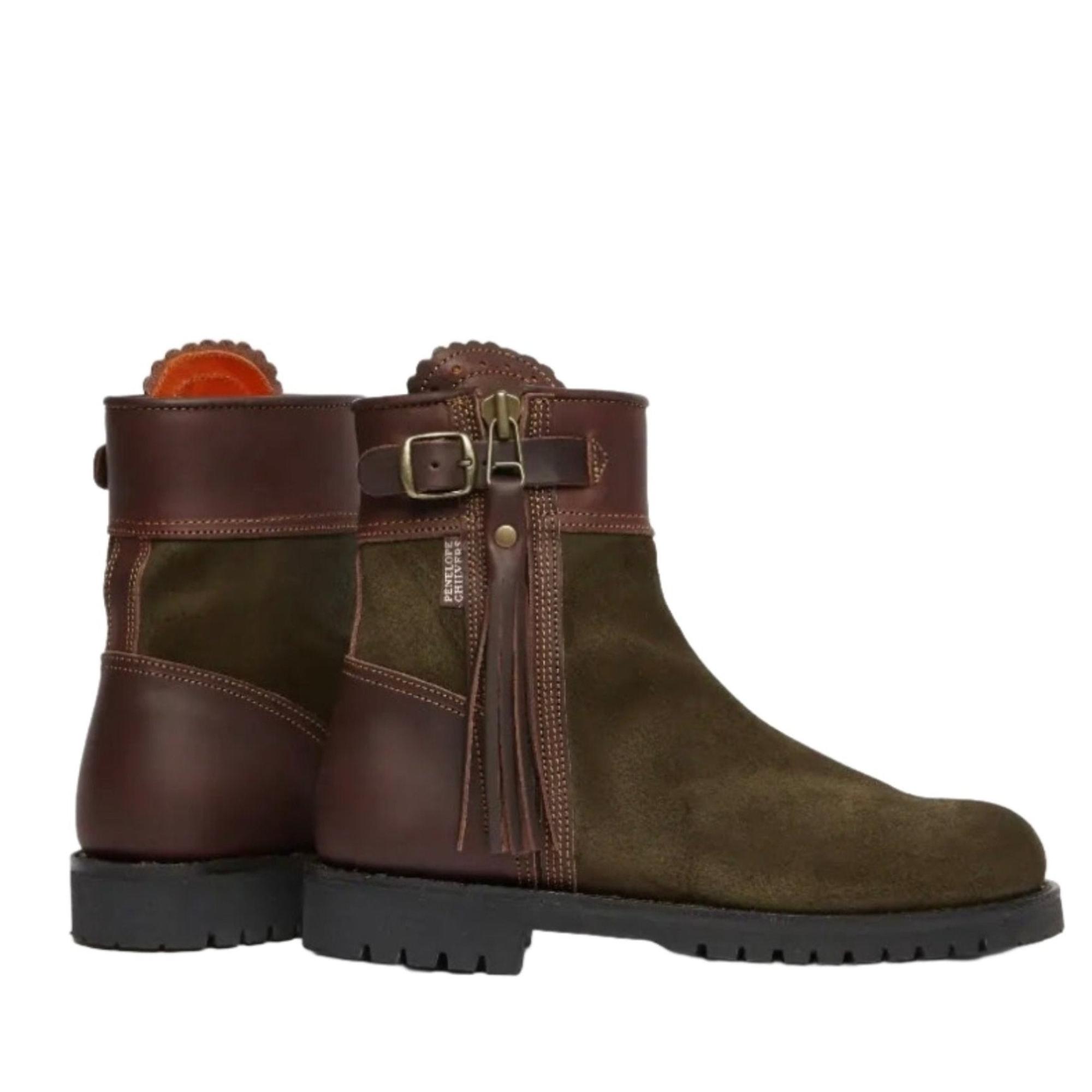 Product image 3 of 5 of Penelope Chilvers Women's Inclement Cropped Tassel Boots - Seaweed/Conker