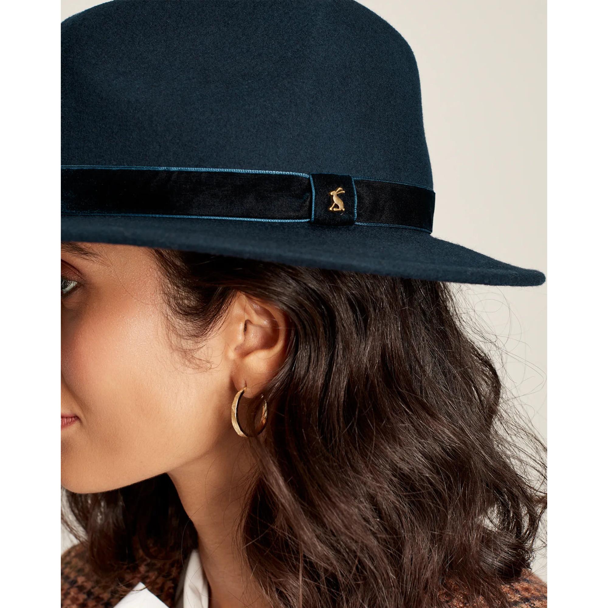 Product image 3 of 5 of Joules Women's Maude Wool Fedora Hat - Navy