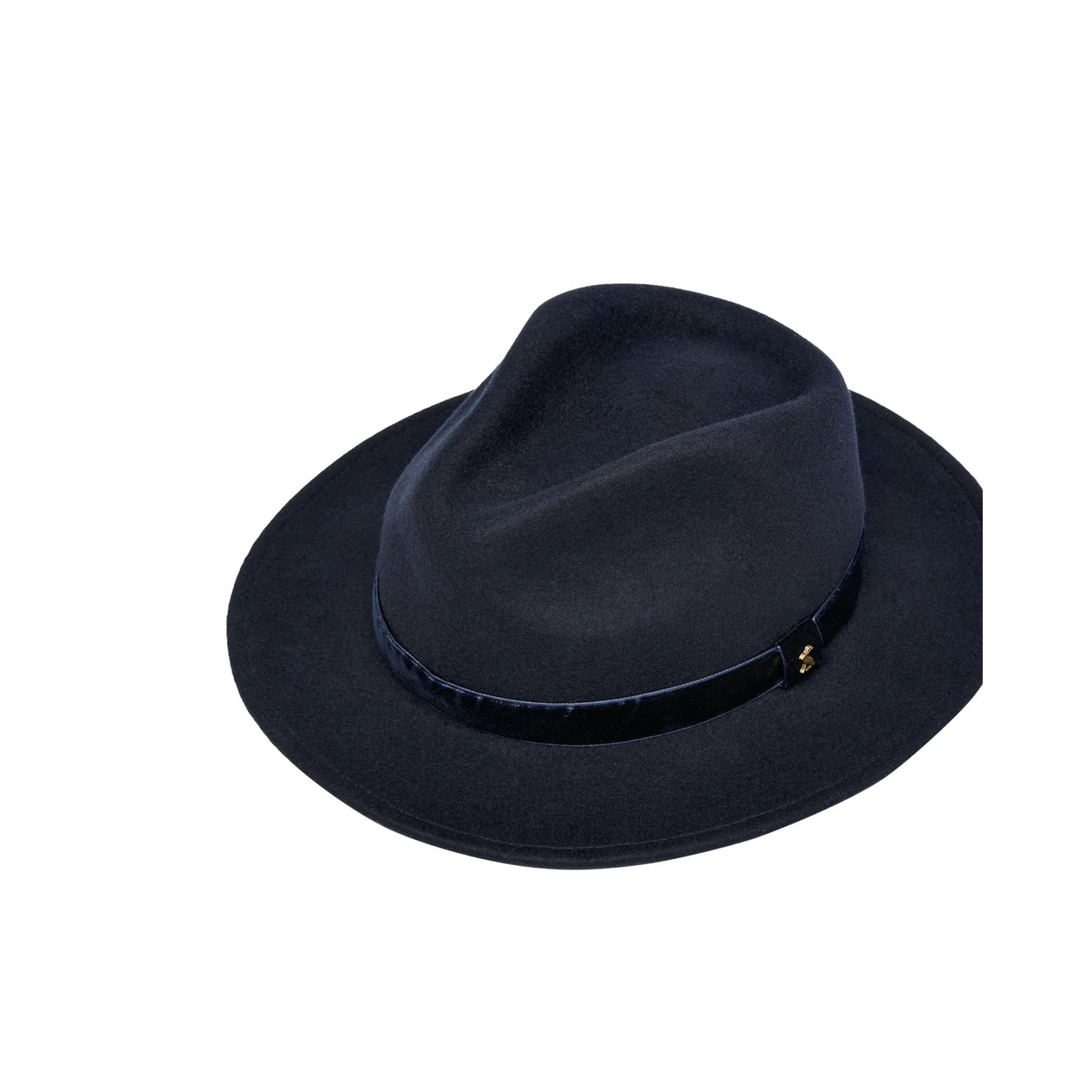 Product image 5 of 5 of Joules Women's Maude Wool Fedora Hat - Navy