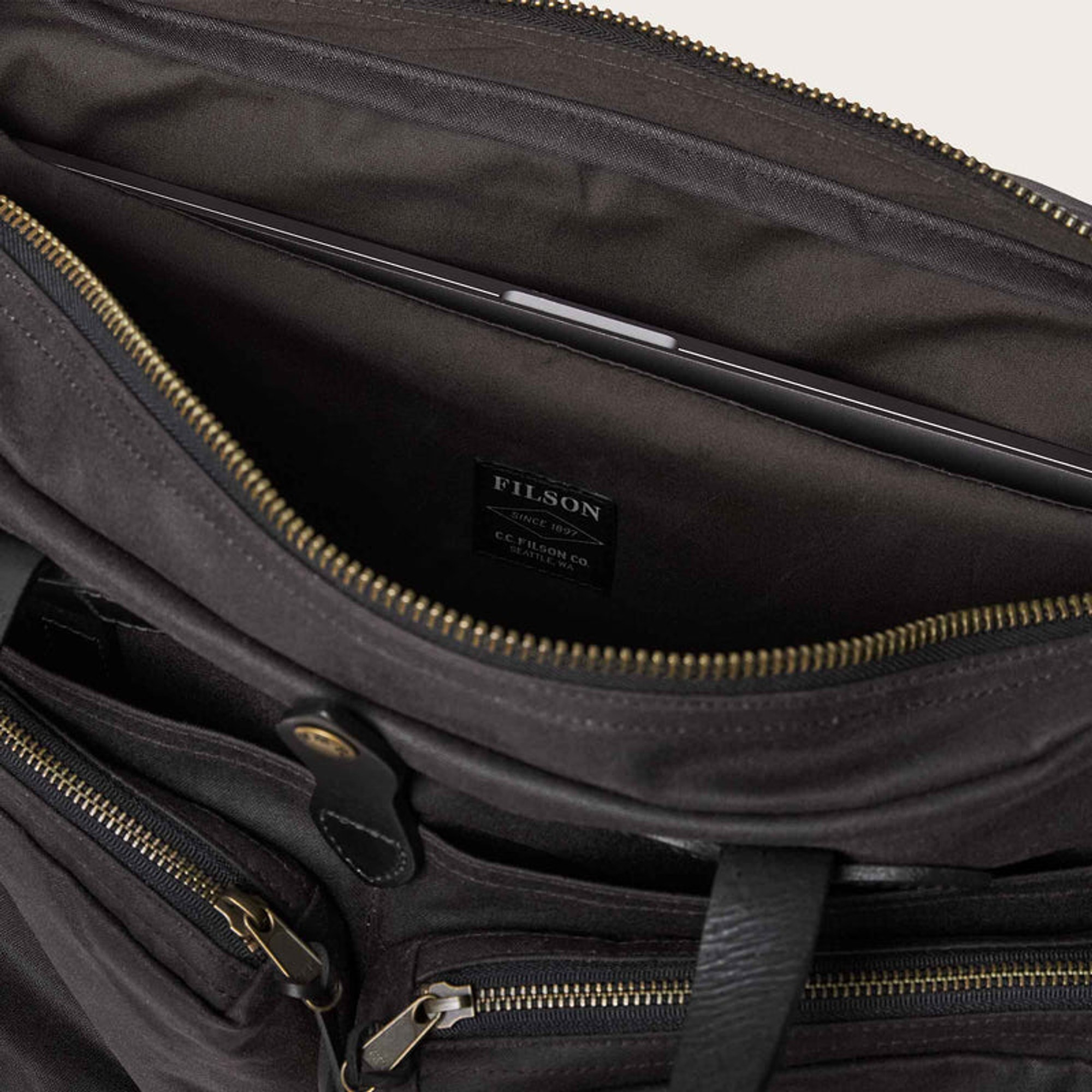 Product image 9 of 9 of Filson 24 Hour Tin Briefcase - Cinder