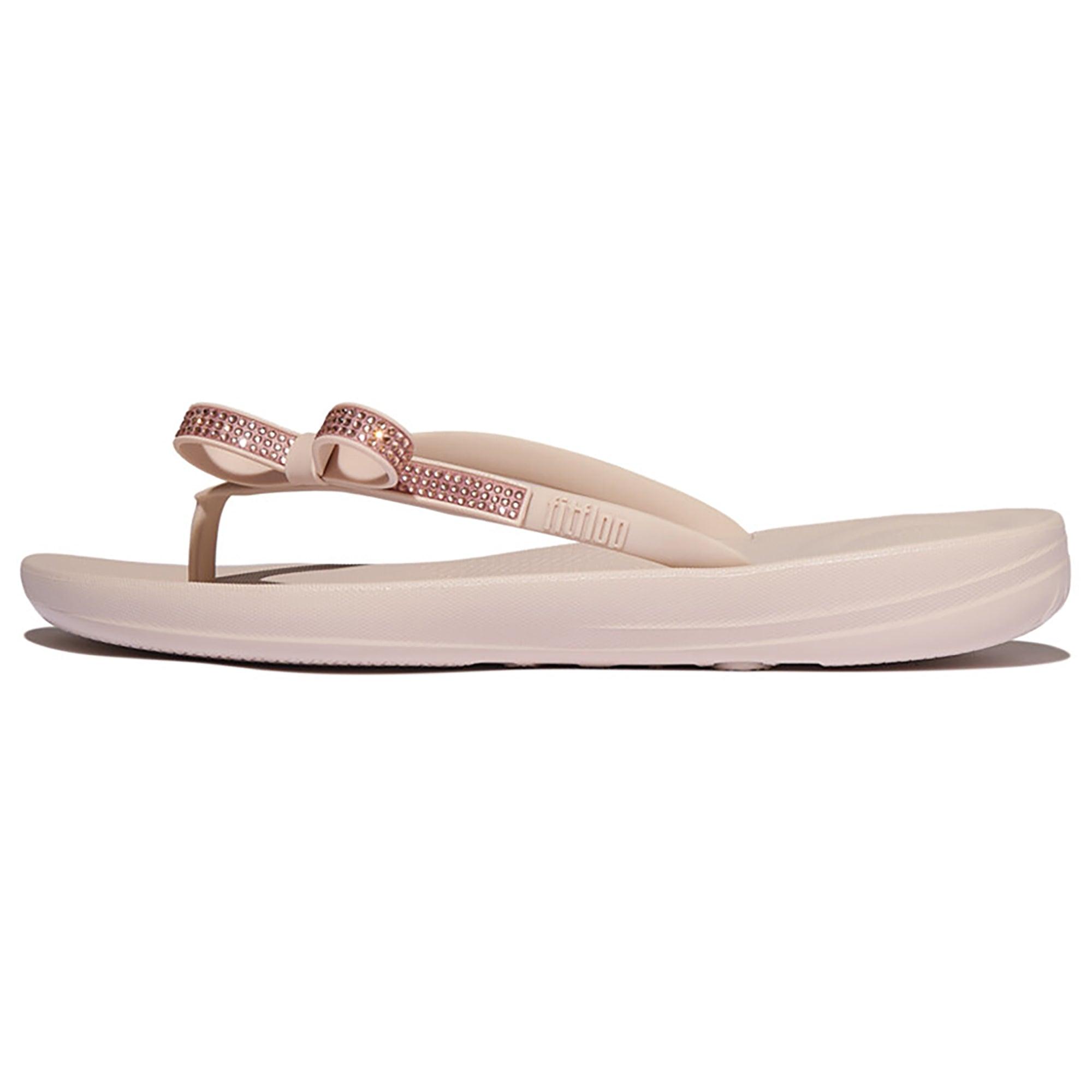 Product image 11 of 11 of FitFlop Women's iQUSHION Glitz-Bow Flip Flops - Nude Rose