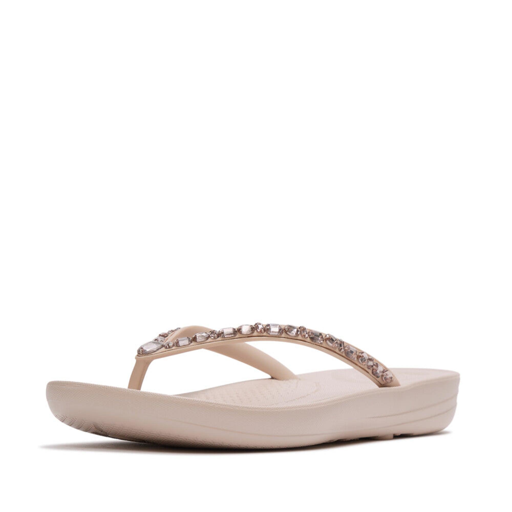 Product image 4 of 7 of FitFlop Women's IQUSHION Ergonomic Multi-Crystal Flip-Flops - All Nude Rose