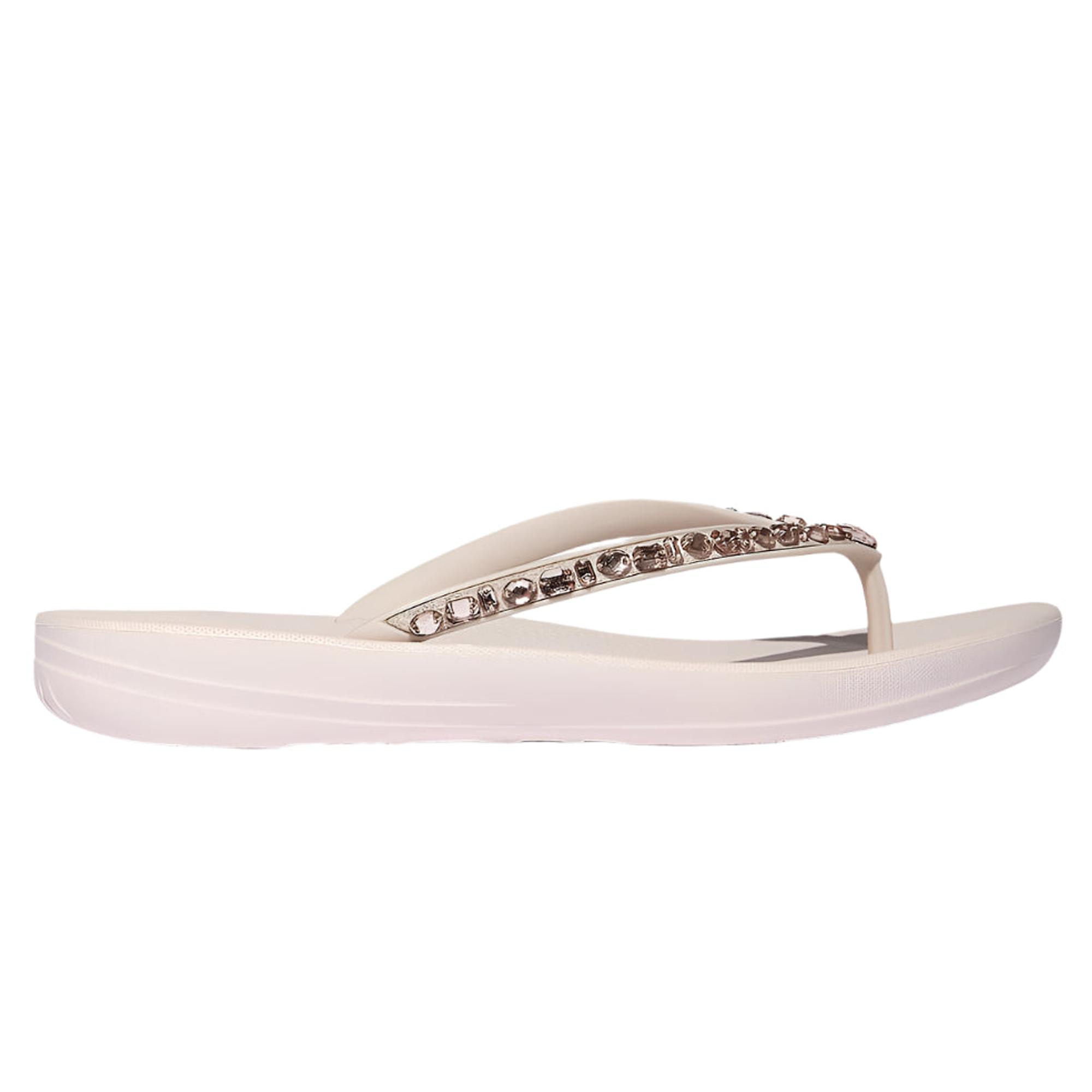 Product image 1 of 5 of FitFlop Women's IQUSHION Multi-Crystal Ergonomic Flip-Flops - Nude Rose