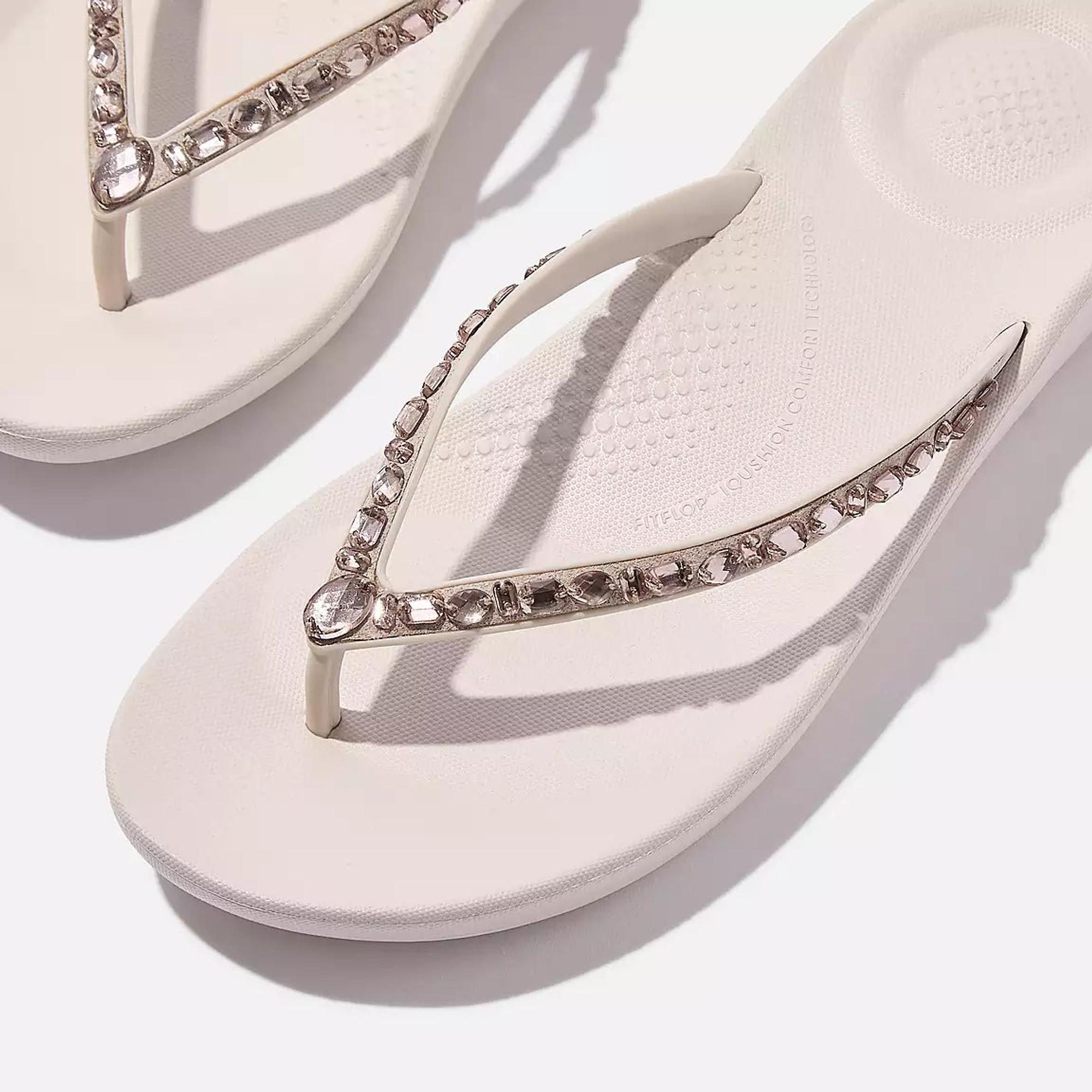 Product image 3 of 5 of FitFlop Women's IQUSHION Multi-Crystal Ergonomic Flip-Flops - Nude Rose