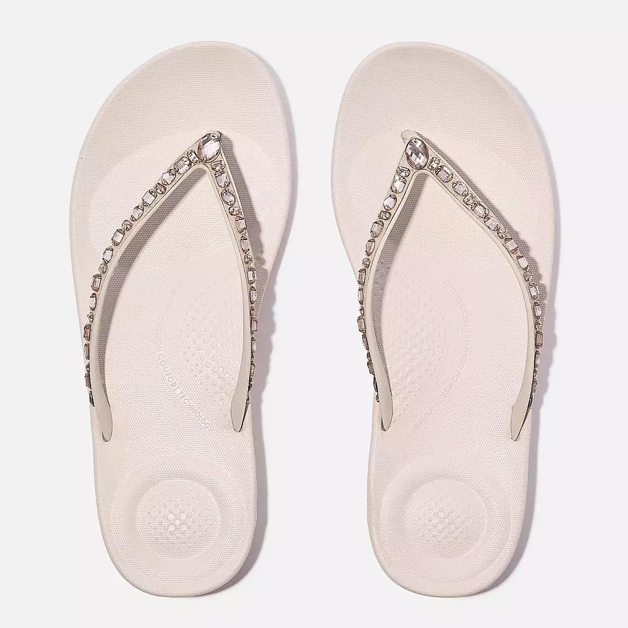 Product image 4 of 5 of FitFlop Women's IQUSHION Multi-Crystal Ergonomic Flip-Flops - Nude Rose