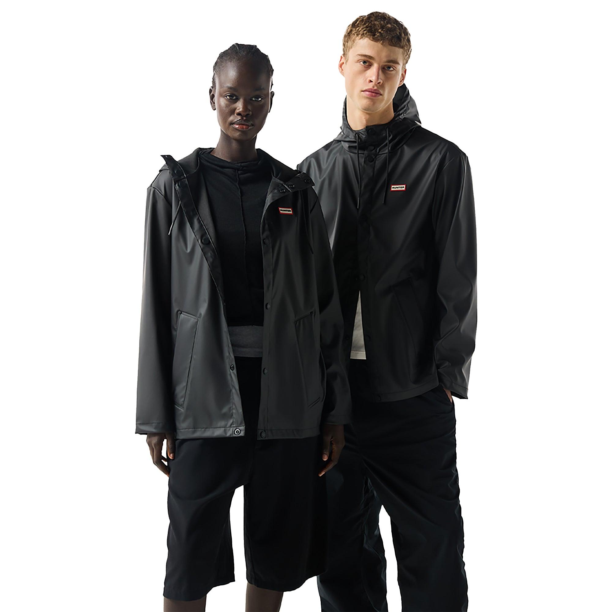 Product image 1 of 16 of Hunter Unisex Downpour Izzy Pu Hooded Jacket - Black