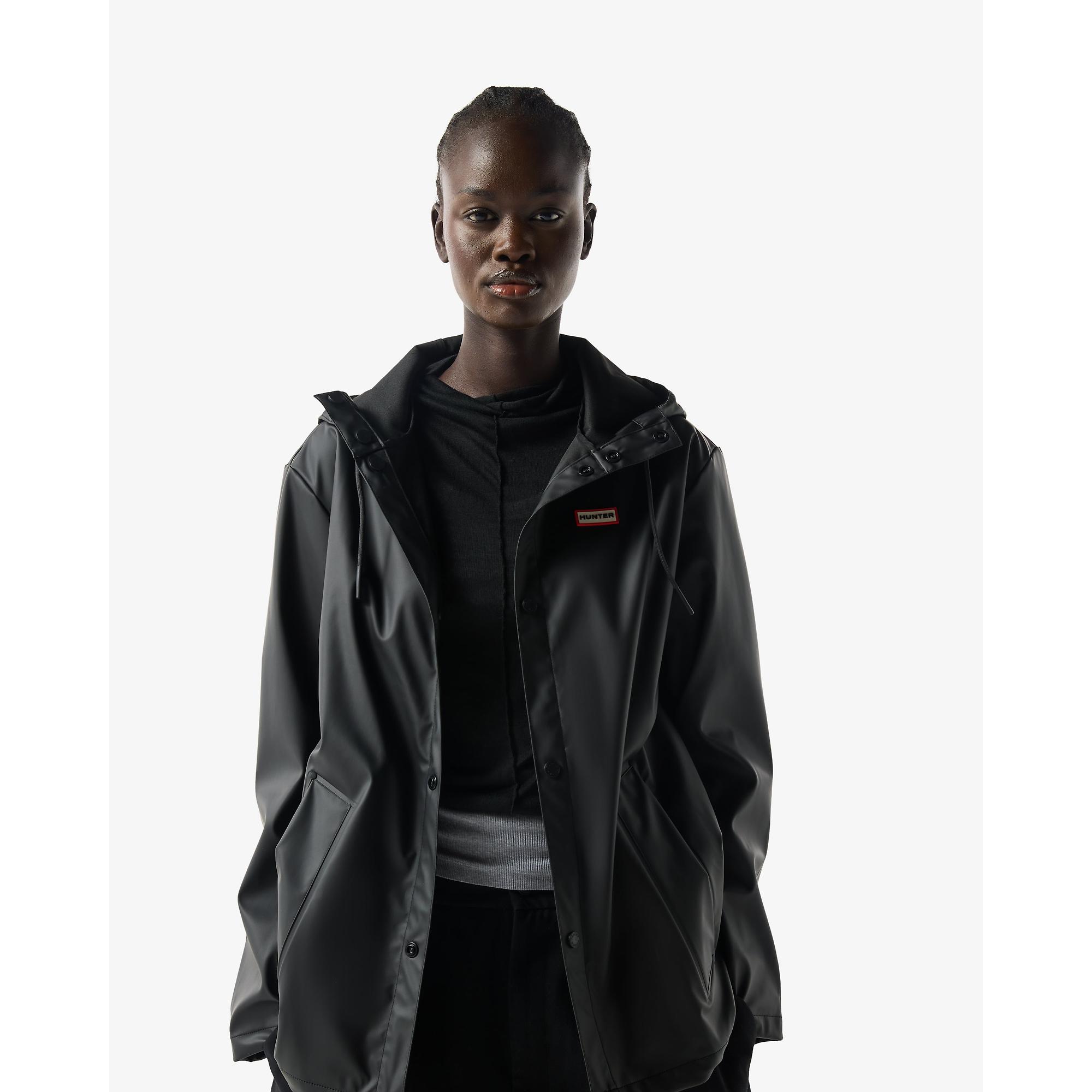 Product image 2 of 16 of Hunter Unisex Downpour Izzy Pu Hooded Jacket - Black