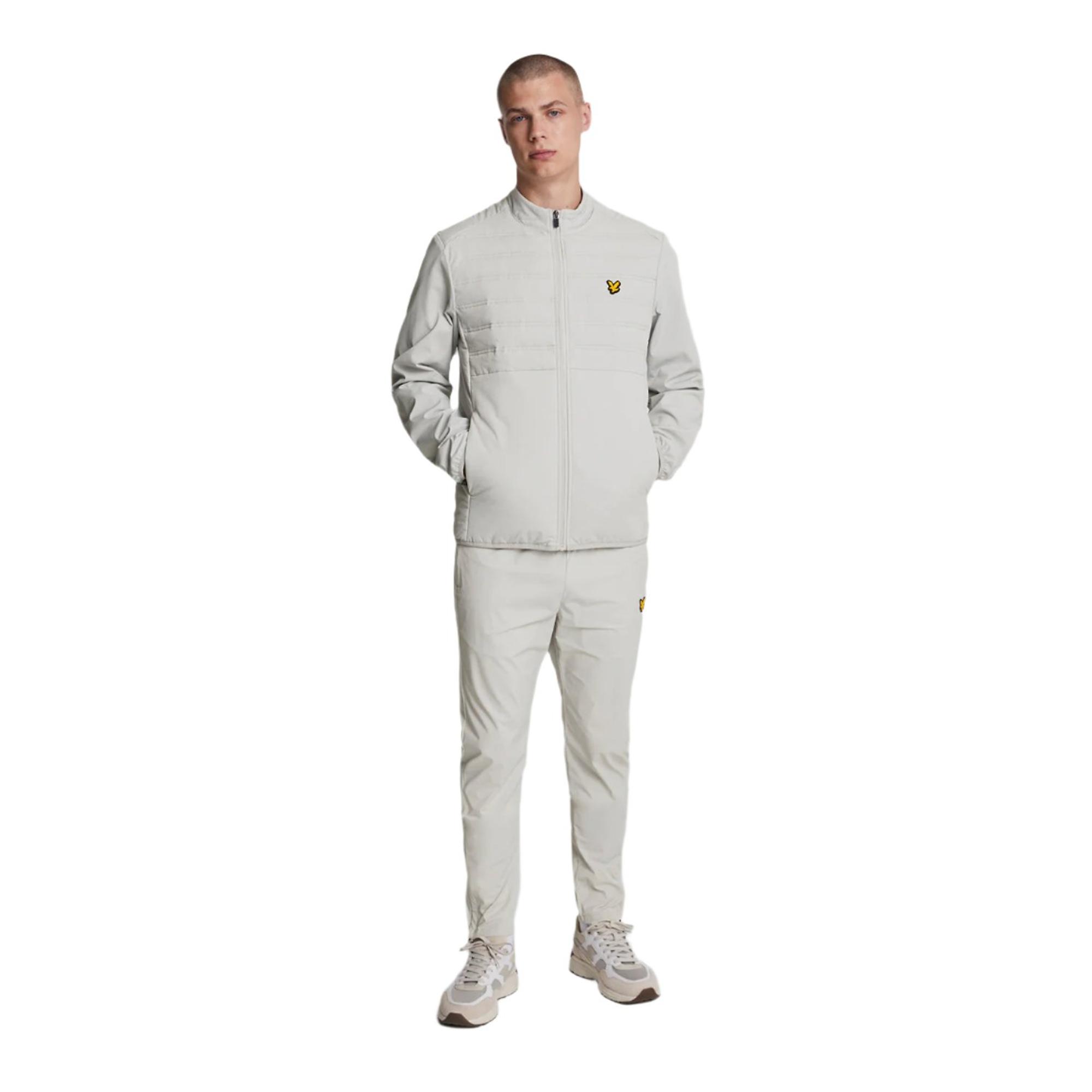Product image 3 of 5 of Lyle & Scott Men's Sports Hybrid Double Baffle Jacket - Pebble