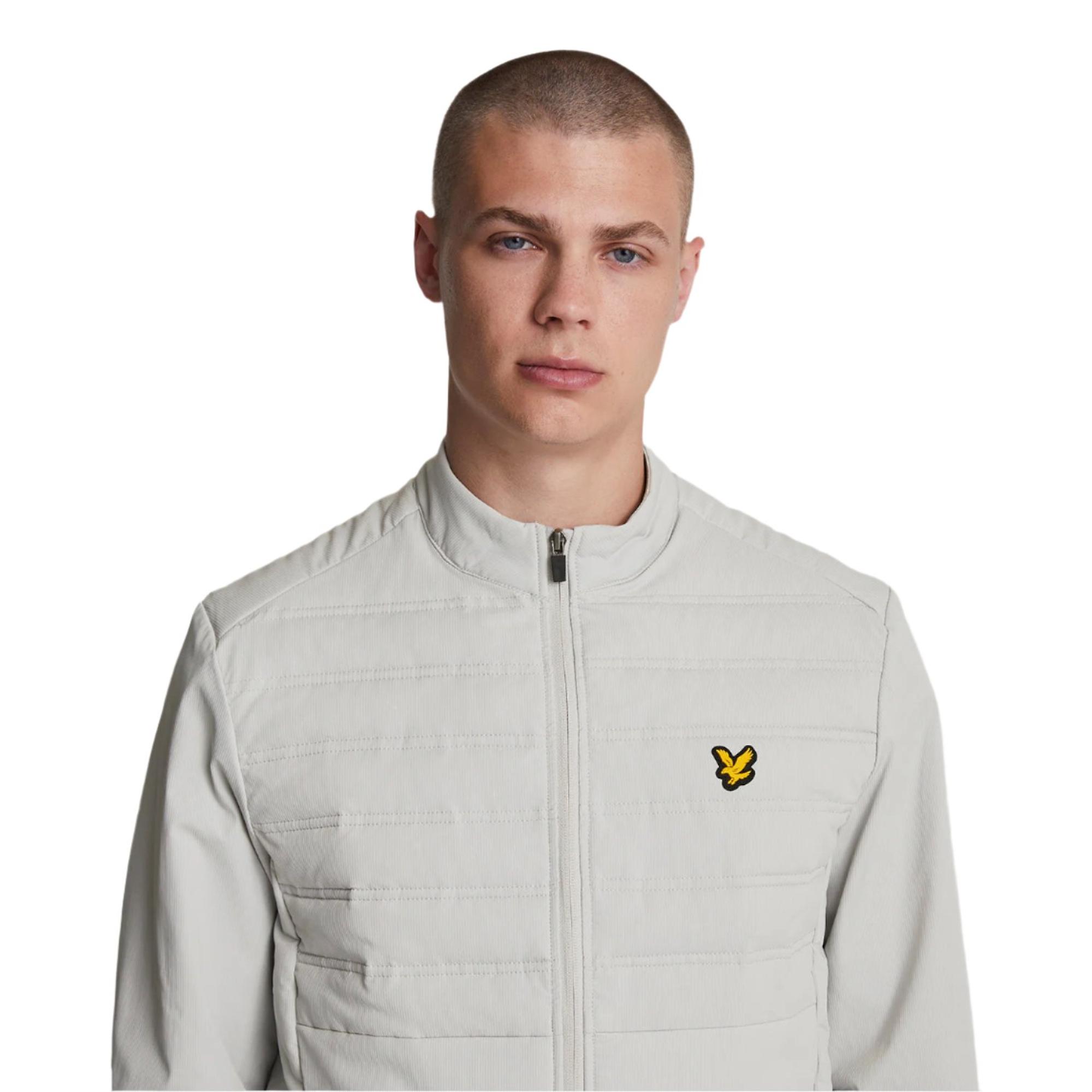 Product image 4 of 5 of Lyle & Scott Men's Sports Hybrid Double Baffle Jacket - Pebble