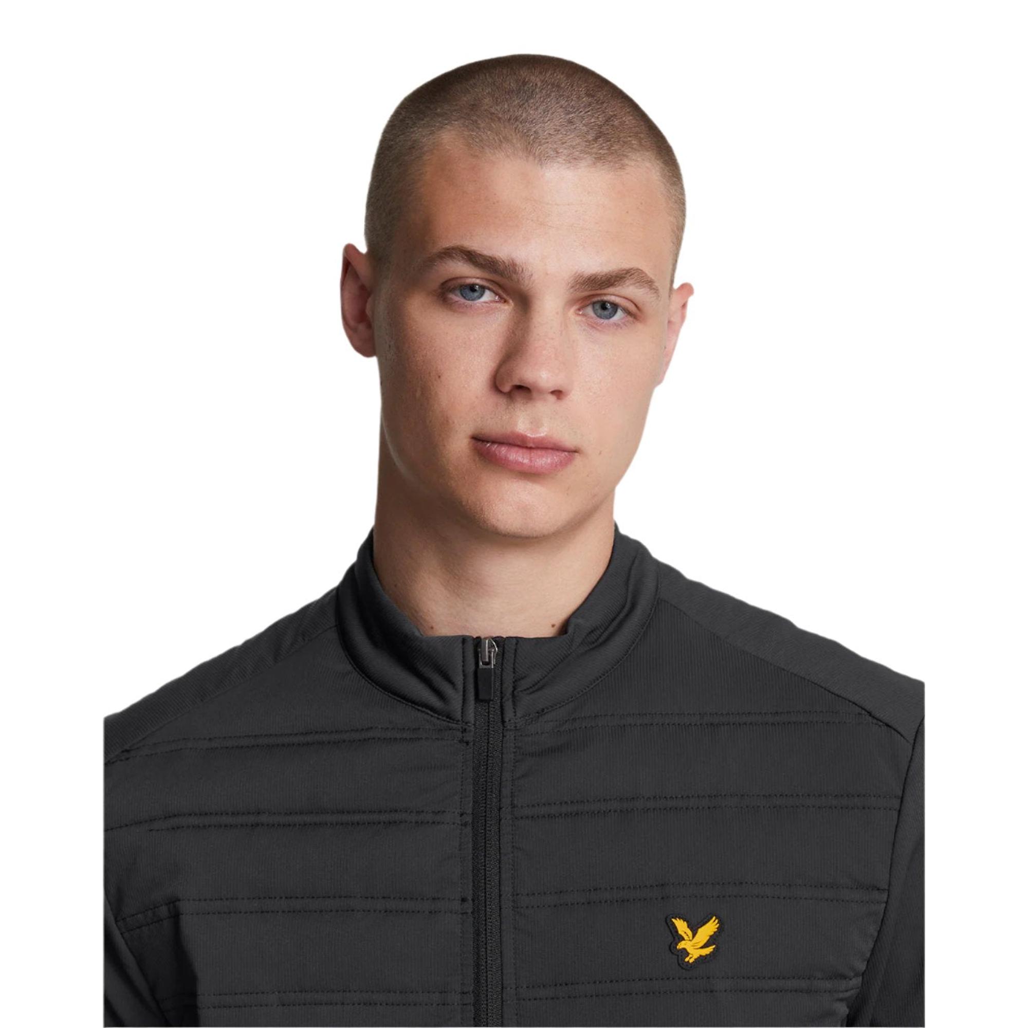 Product image 4 of 5 of Lyle & Scott Men's Sports Hybrid Double Baffle Jacket - Jet Black