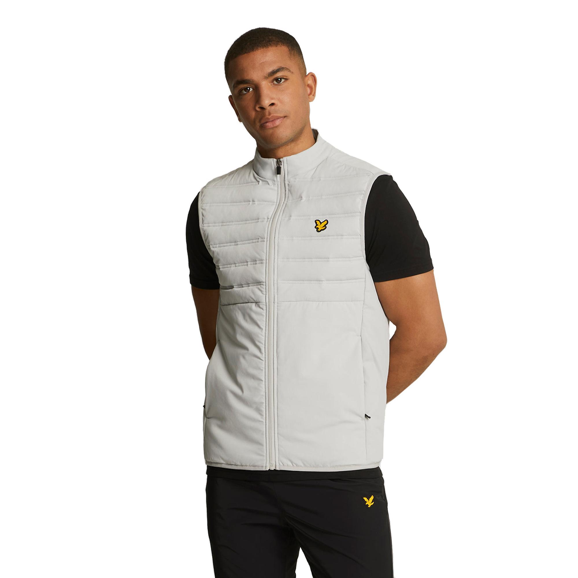 Product image 1 of 5 of Lyle & Scott Men's Sports Hybrid Double Baffle Gilet - Pebble