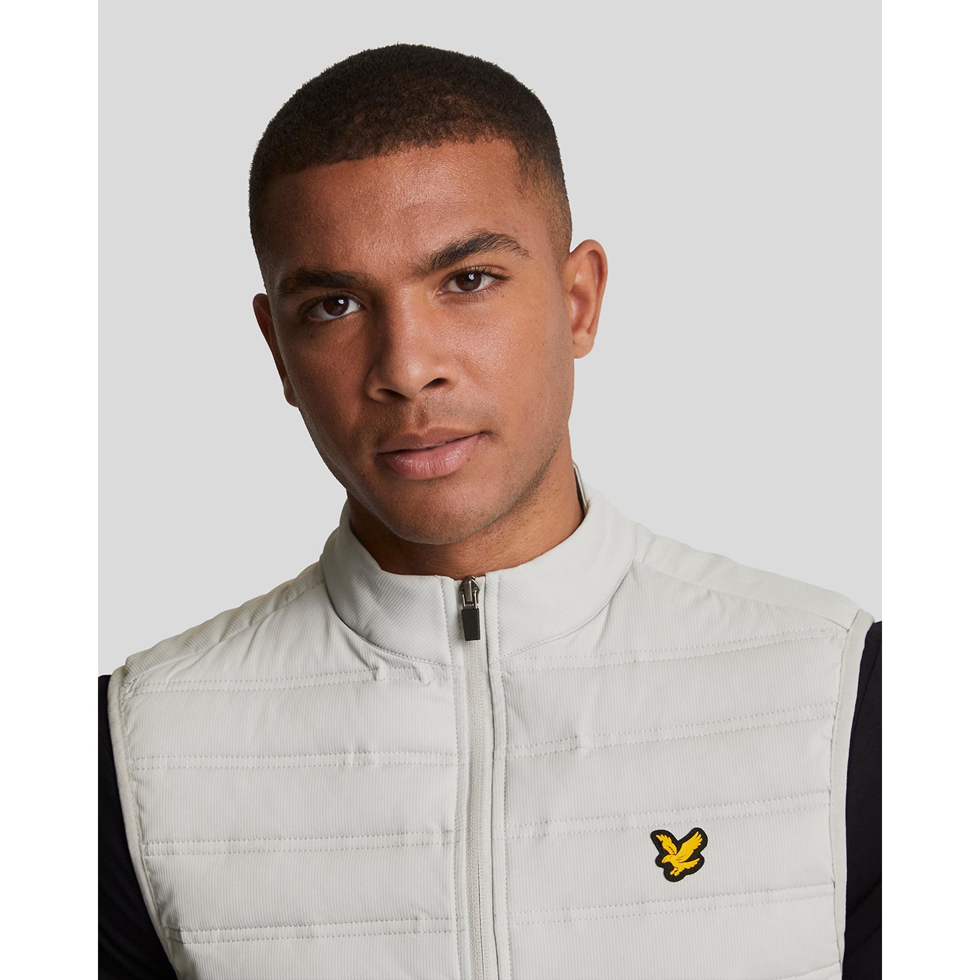 Product image 4 of 5 of Lyle & Scott Men's Sports Hybrid Double Baffle Gilet - Pebble