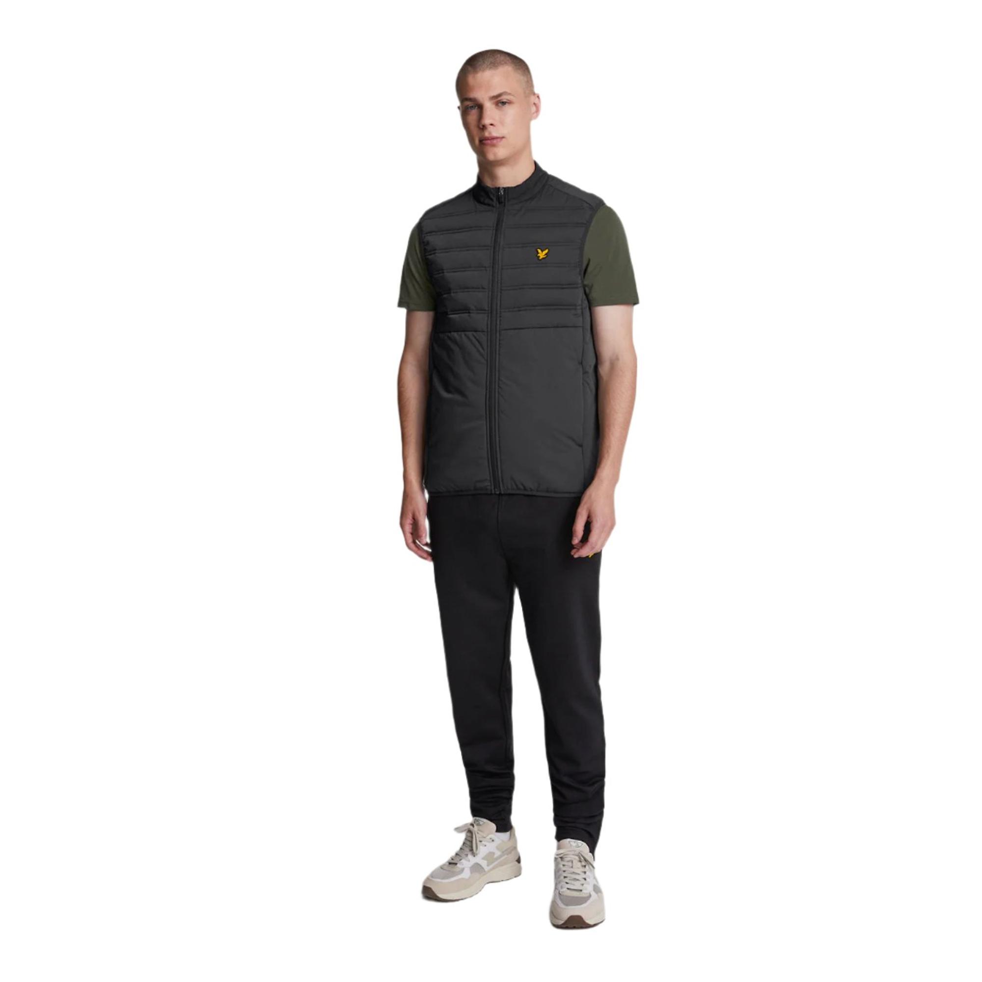 Product image 3 of 5 of Lyle & Scott Men's Sports Hybrid Double Baffle Gilet - Jet Black