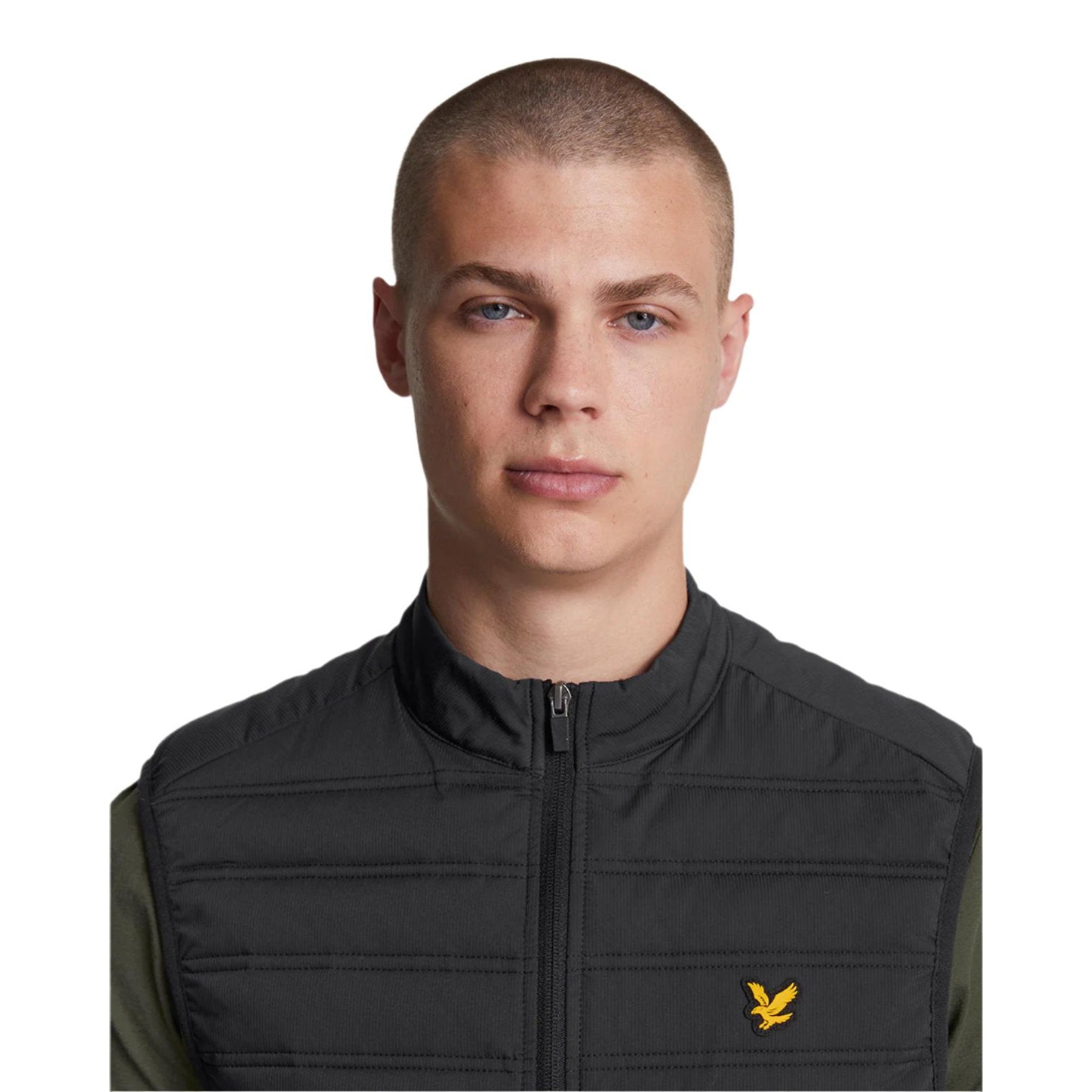 Product image 4 of 5 of Lyle & Scott Men's Sports Hybrid Double Baffle Gilet - Jet Black