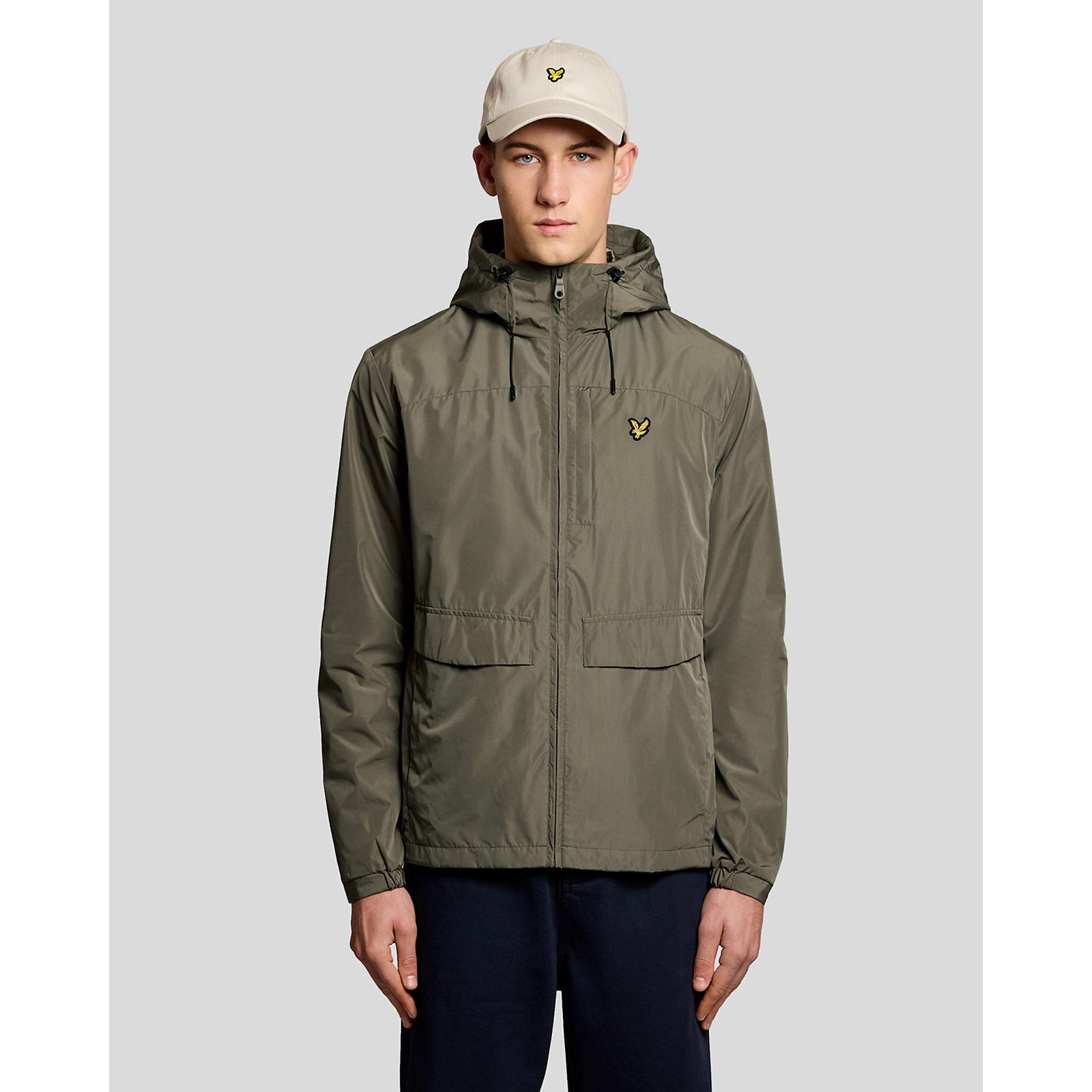 Product image 2 of 6 of Lyle & Scott Men's Lightweight Hooded Zip Through Jacket - Khaki Ash