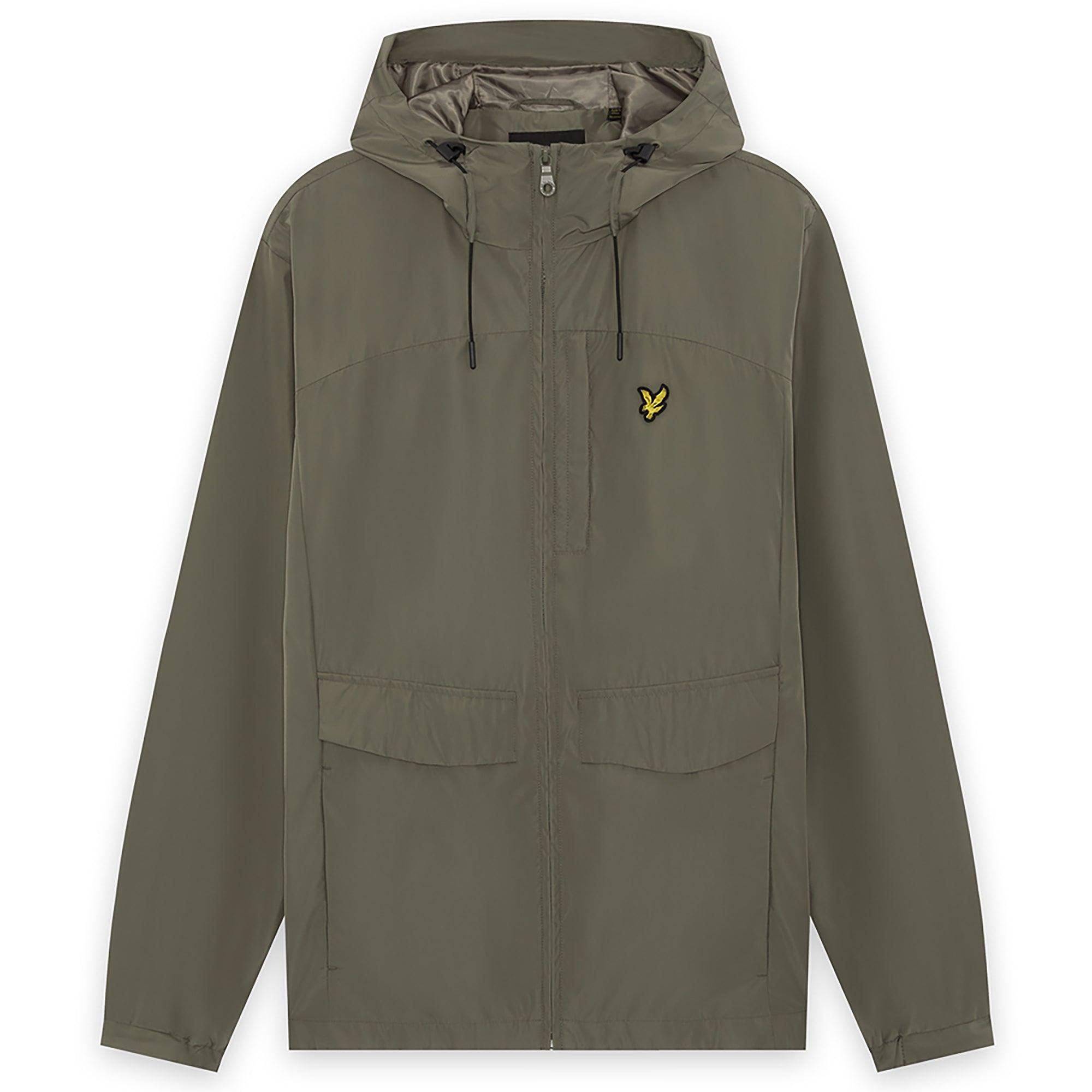 Product image 1 of 6 of Lyle & Scott Men's Lightweight Hooded Zip Through Jacket - Khaki Ash