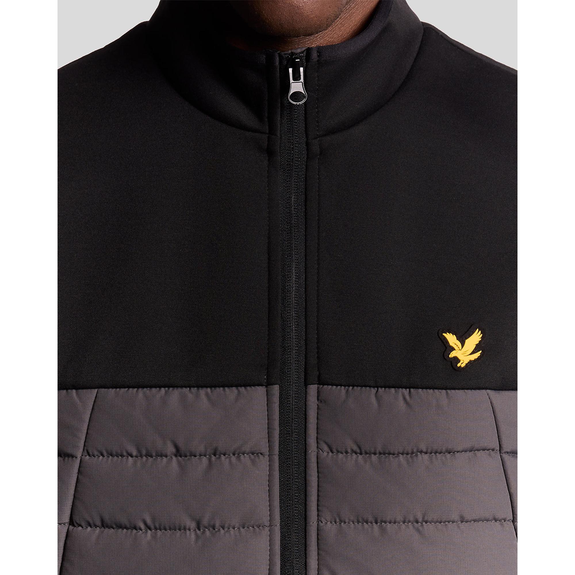Product image 4 of 6 of Lyle & Scott Men's Sports Fleece Hybrid Gilet - Jet Black/ Granite