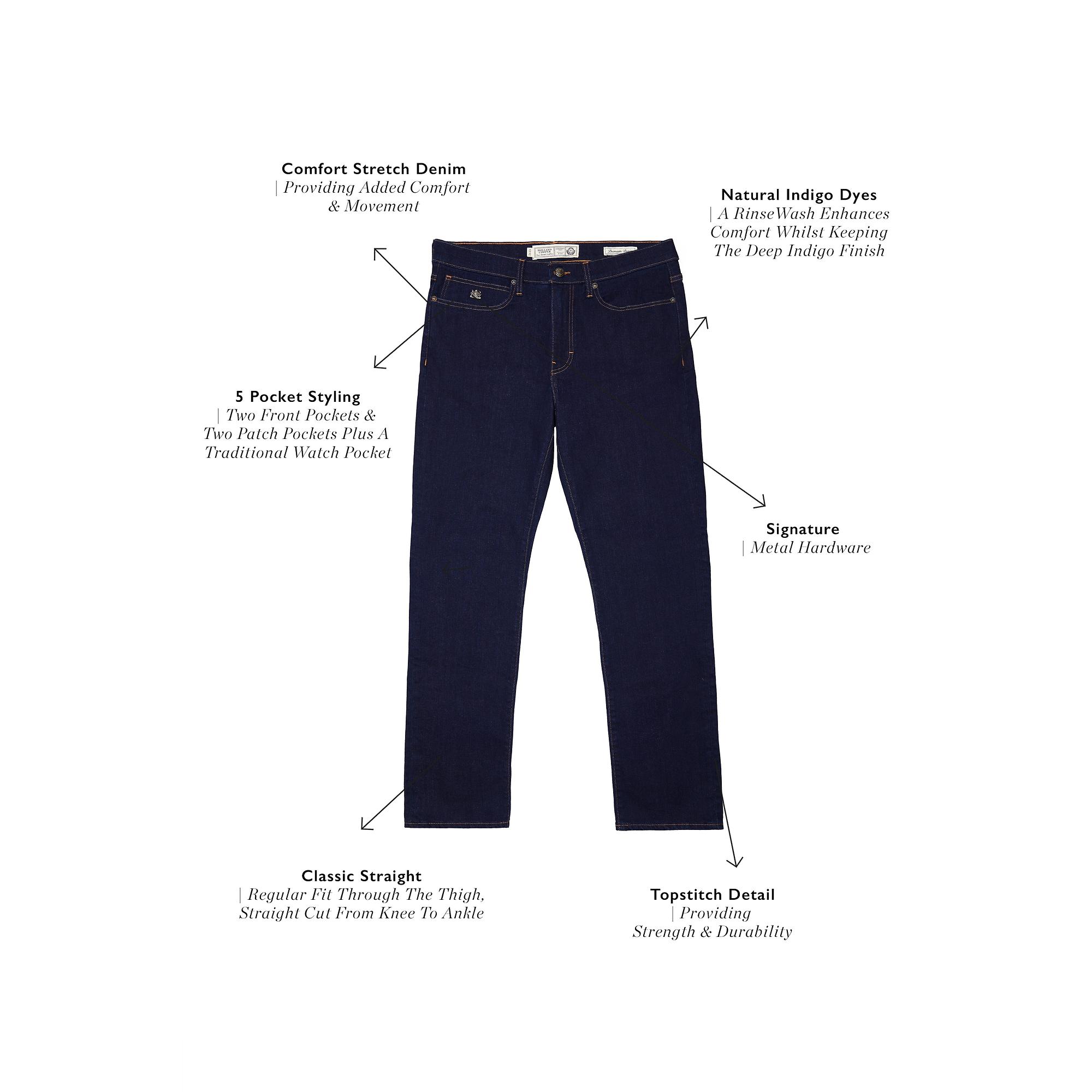 Product image 6 of 8 of Holland Cooper Men's Classic Straight Jeans - Dark Indigo