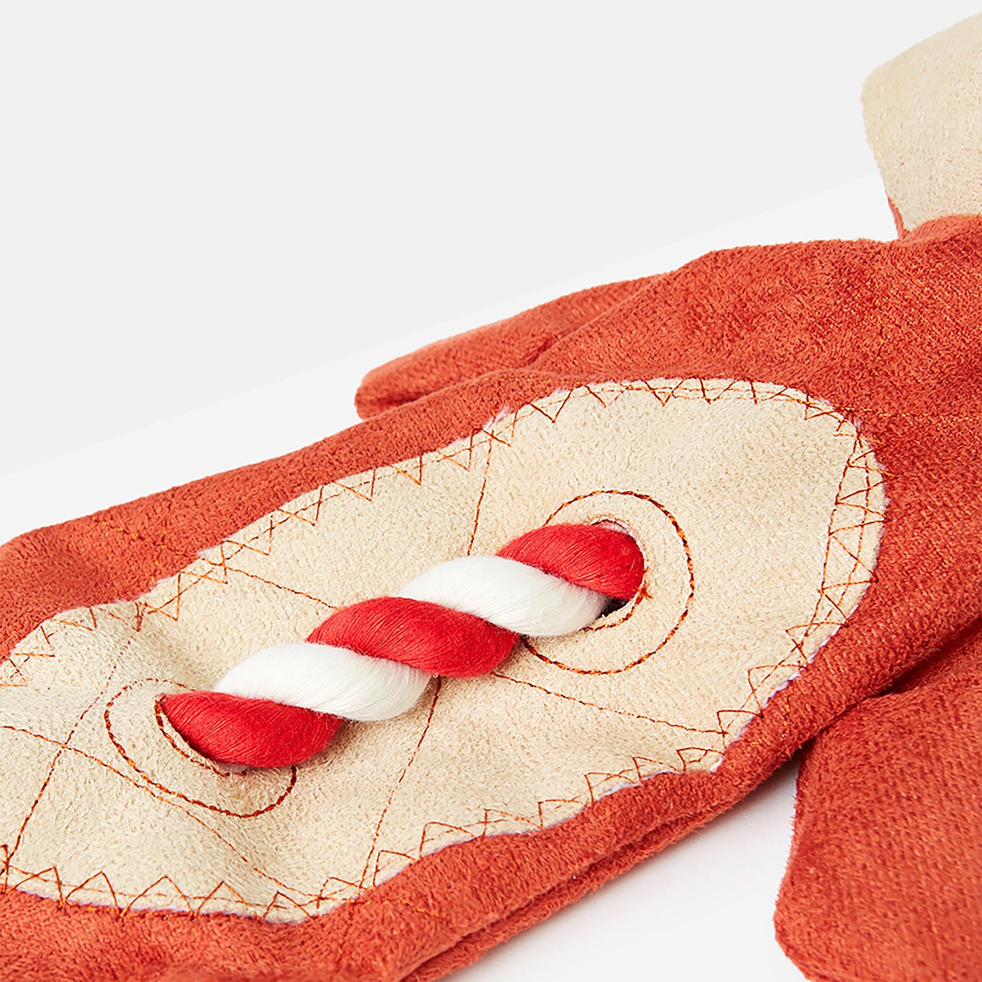 Product image 4 of 10 of Joules Heritage Tweed Fox Rope Dog Toy - Red
