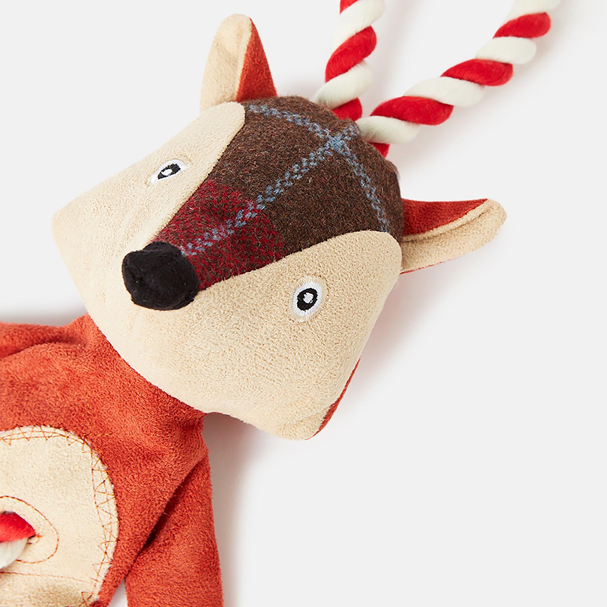 Product image 3 of 10 of Joules Heritage Tweed Fox Rope Dog Toy - Red