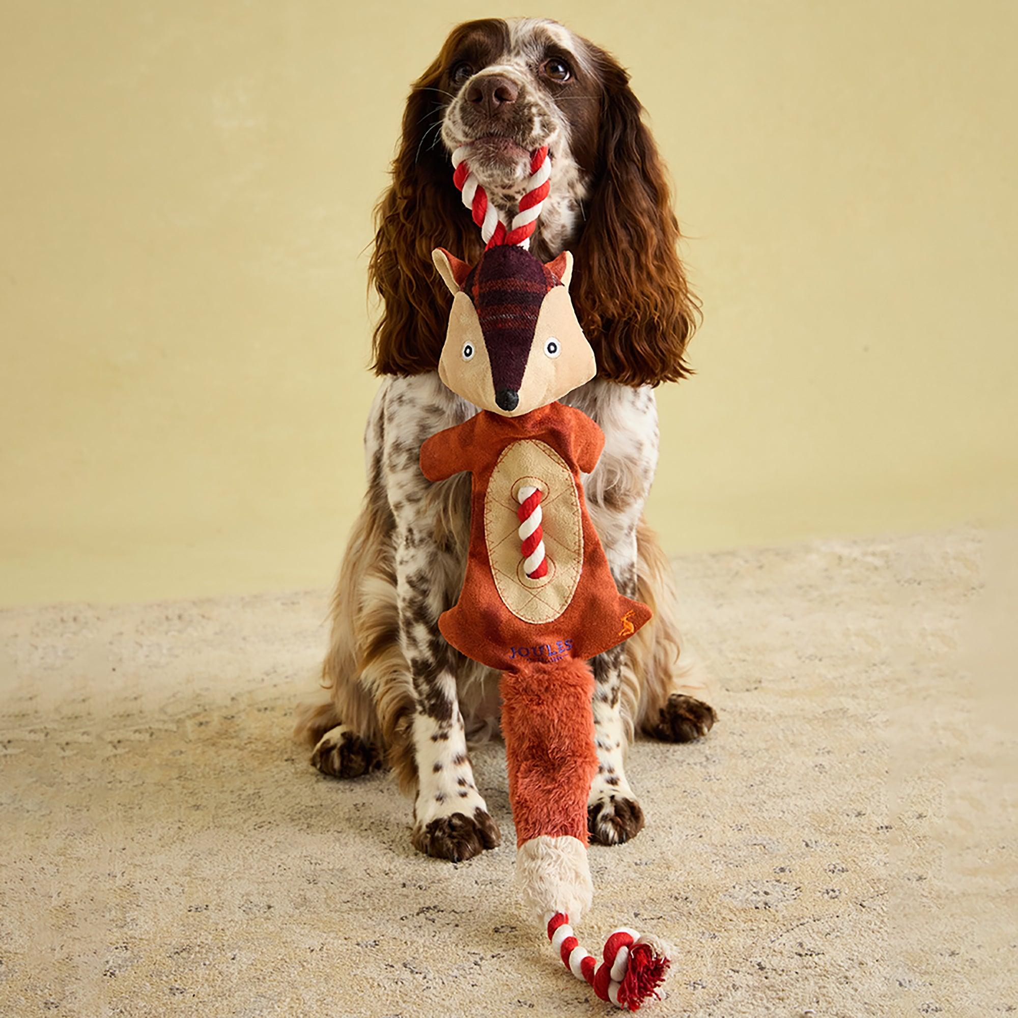 Product image 9 of 10 of Joules Heritage Tweed Fox Rope Dog Toy - Red